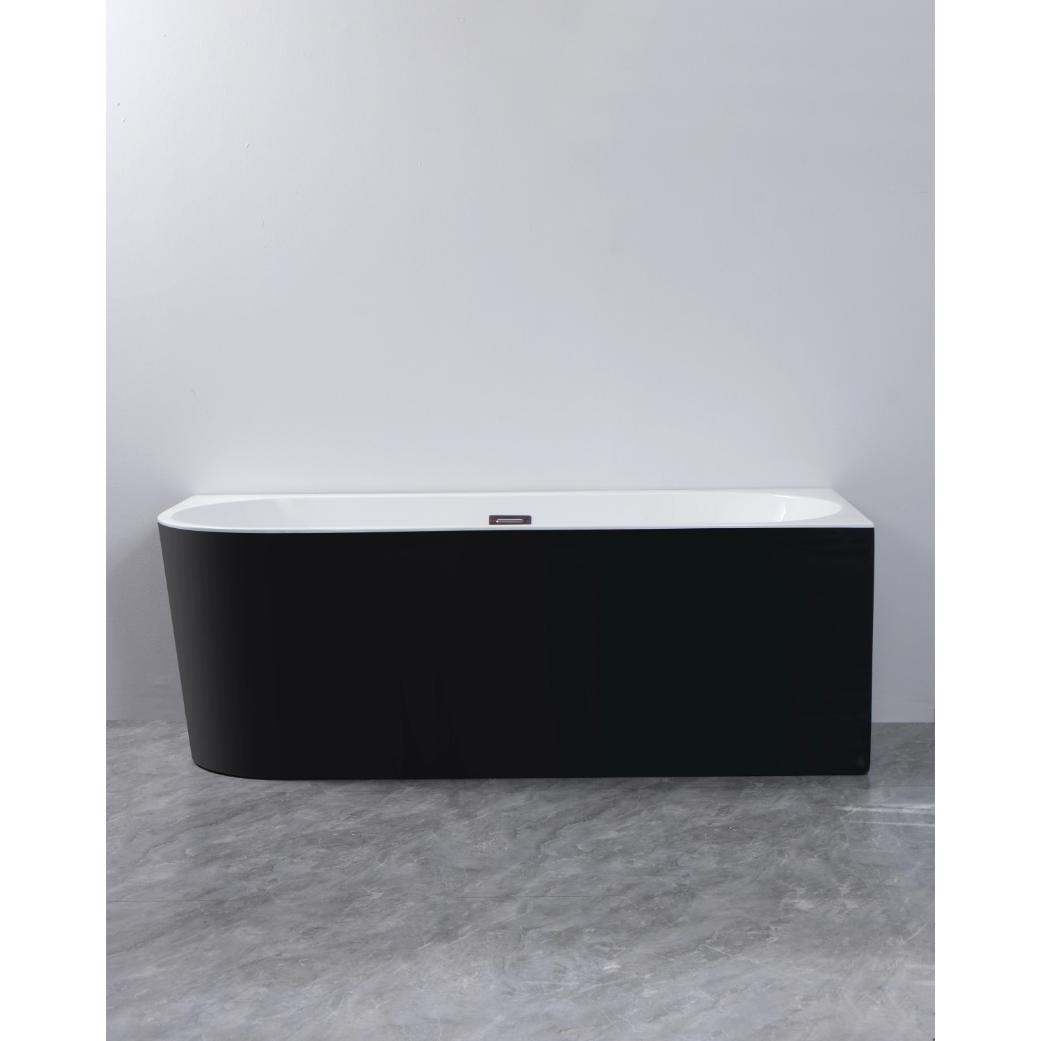 Wanna Pula Prawa 170 wolnostojąca przyścienna czarna biały 170 x 75