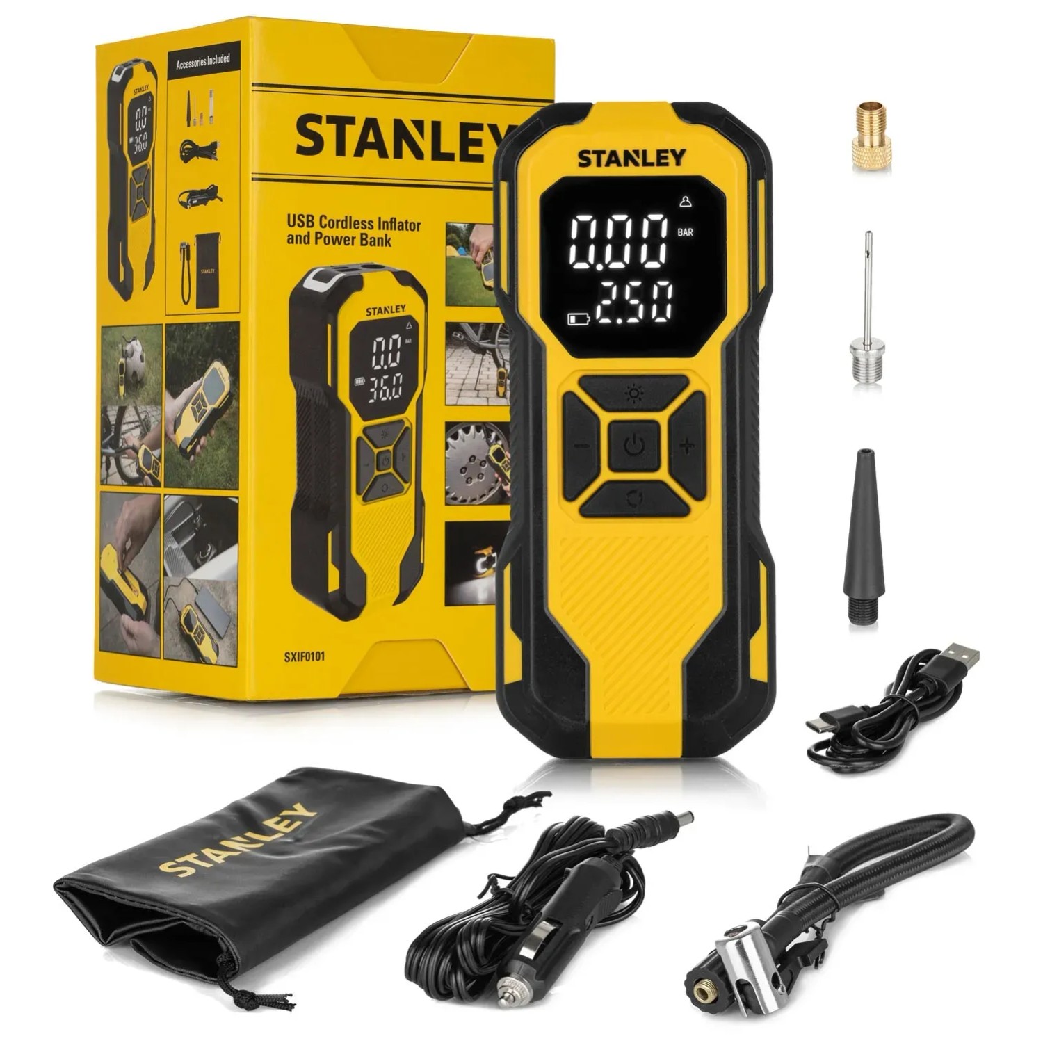 Stanley Kompresor akumulatorowy 2000 mAh 10 bar