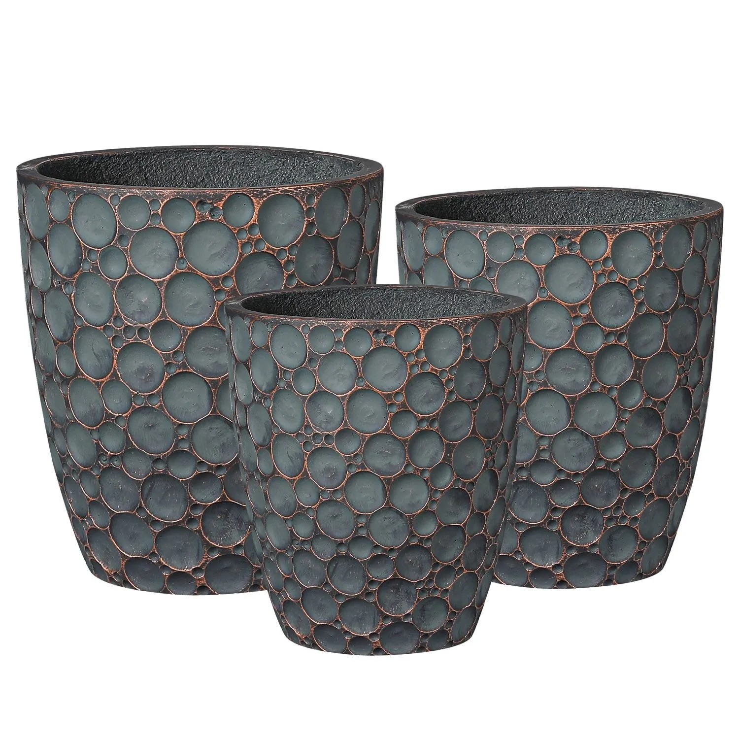 Donice Vannes morskie pozłacane komplet 3 szt.