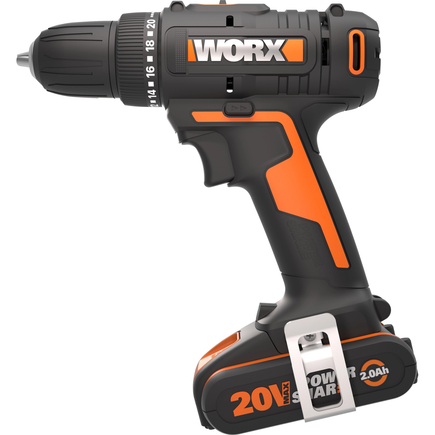 WORX Wiertarko-wkrętarka akumulatorowa WX100 20V 2,0 Ah