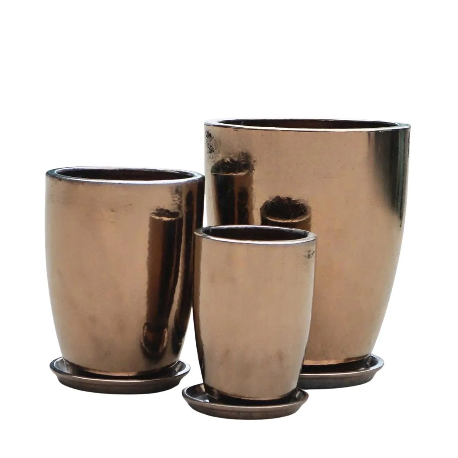 Donice Toledo Gold z podstawką komplet 3 szt.