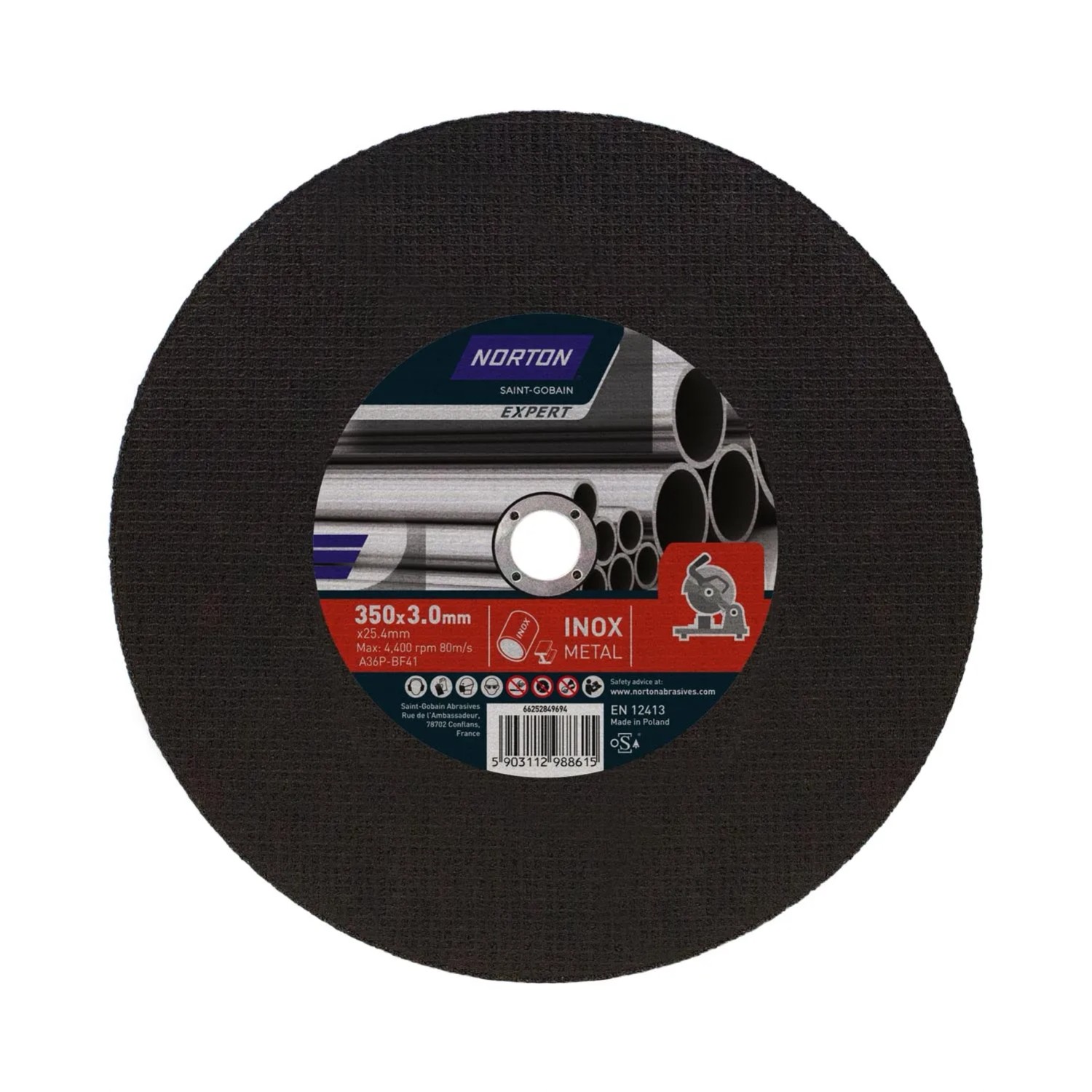 Tarcza korundowa do cięcia metalu 350x3x25,4