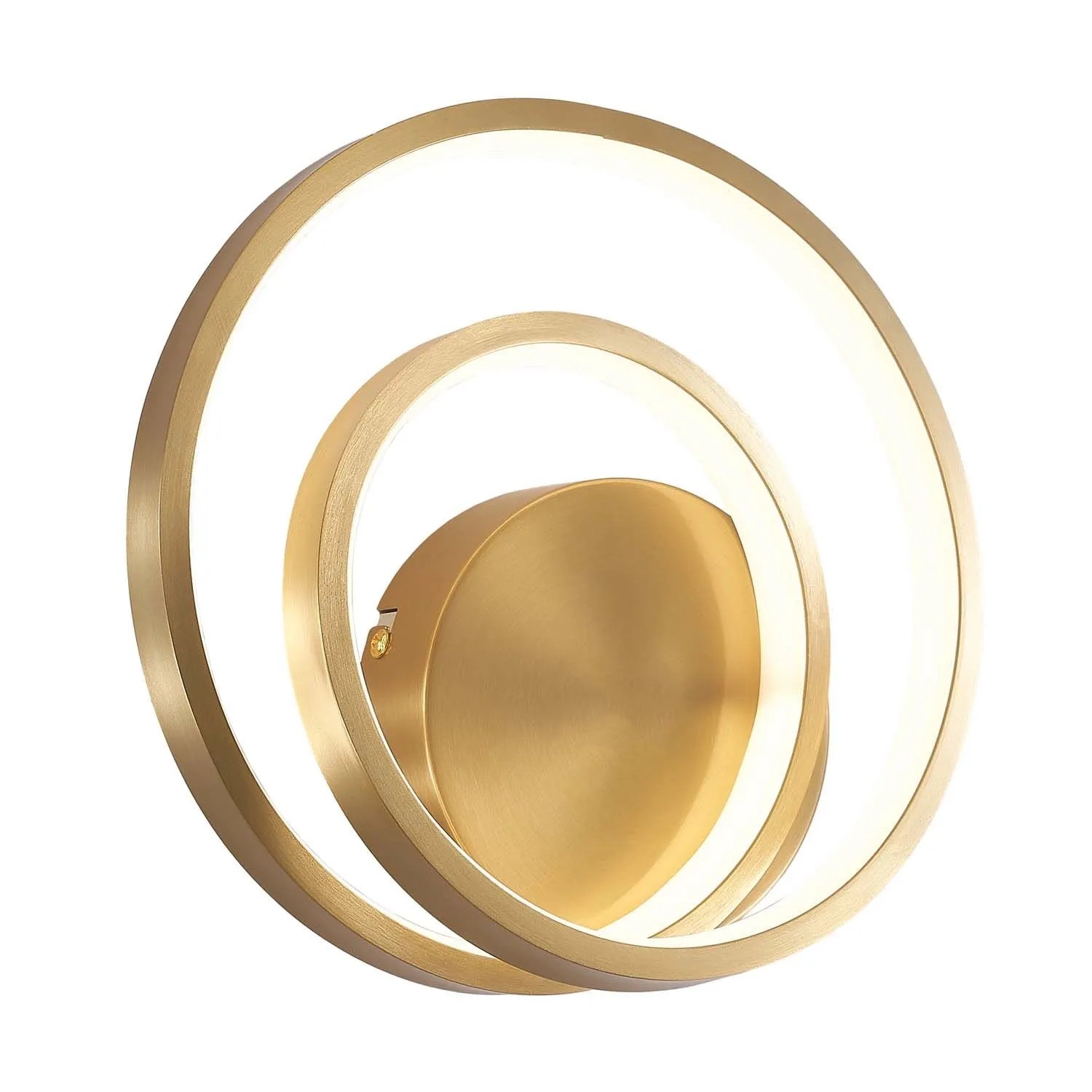 Goldlux Lampa ścienna LED ZEFIRA 14W 4000K 2100lm śr. 23 cm złota