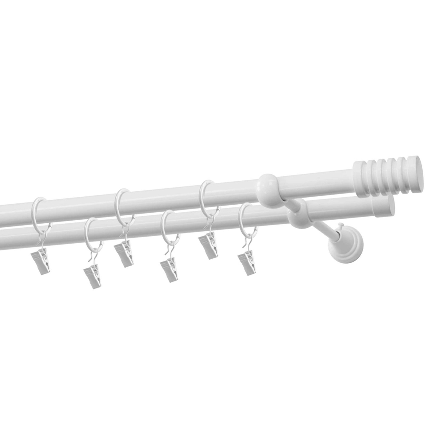 Karnisz PORTO podwójny 19 mm biały 160 cm