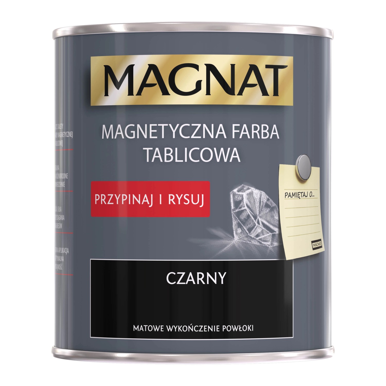 Magnat Magnetyczna farba tablicowa 2w1 czarna 750 ml