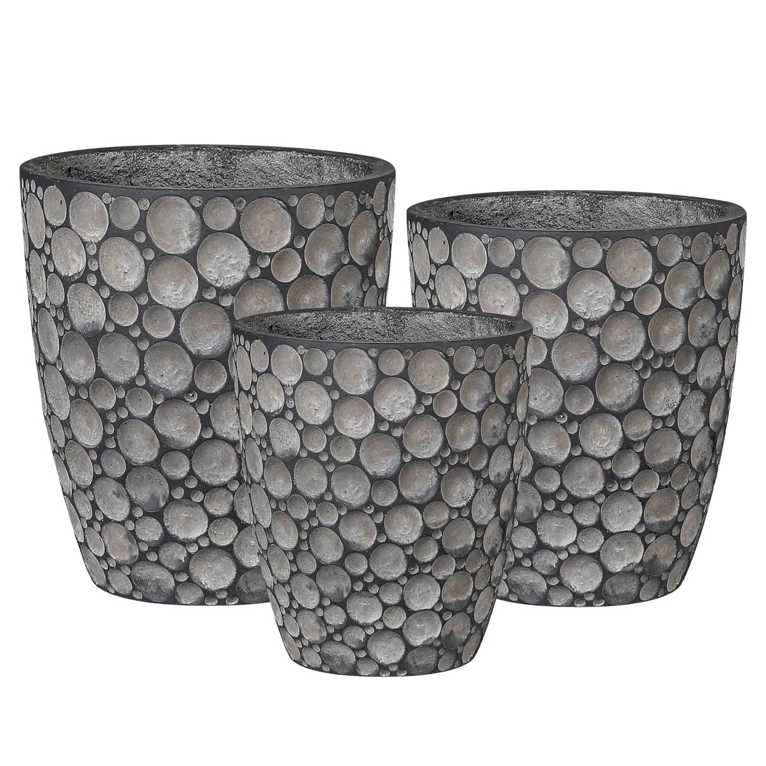 Donice Vannes szare komplet 3 szt.