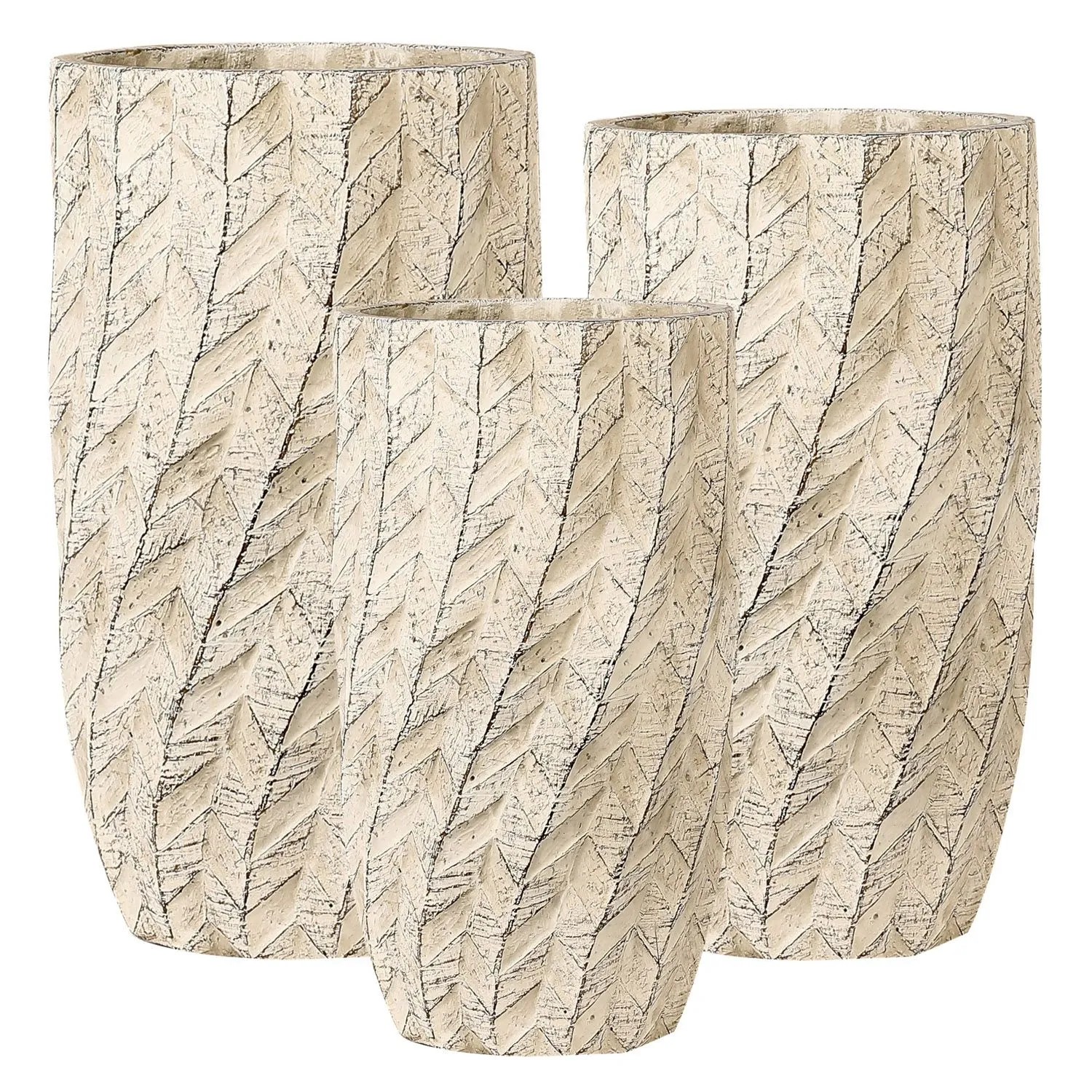 Donice Parga beżowe komplet 3 szt.