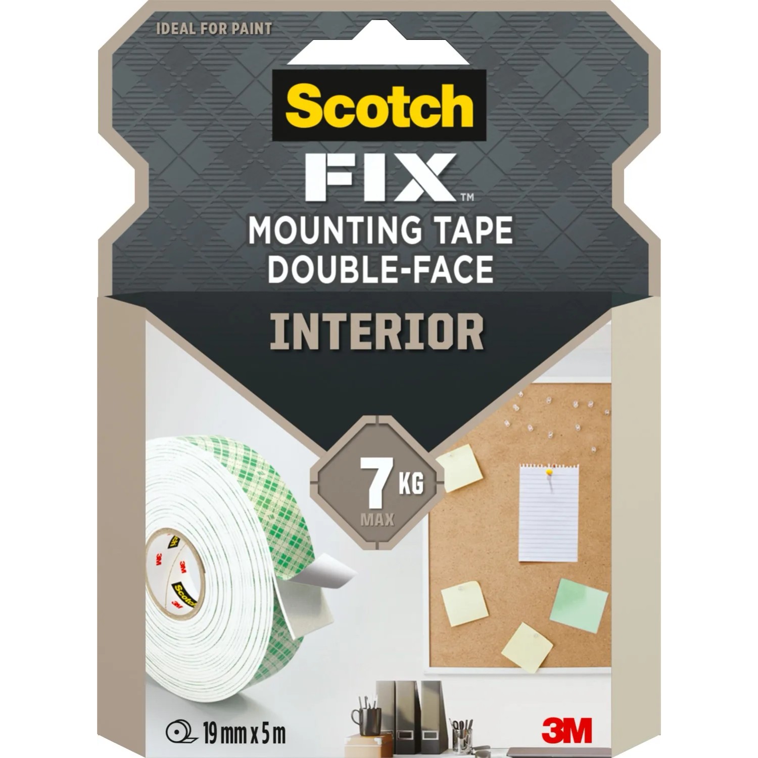3M Scotch-Fix Dwustronna taśma montażowa do wnętrz 19 mm x 5 m - 1 rolka