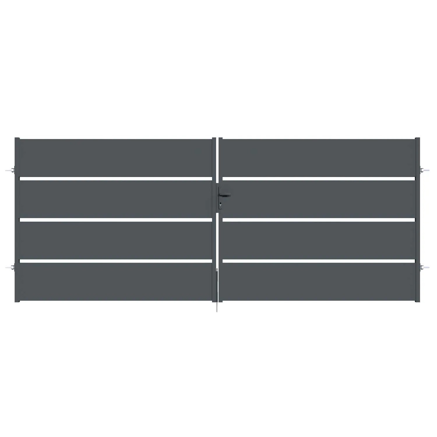 Brama Aspre antracyt dwuskrzydłowa + napęd - 400 x 160 cm