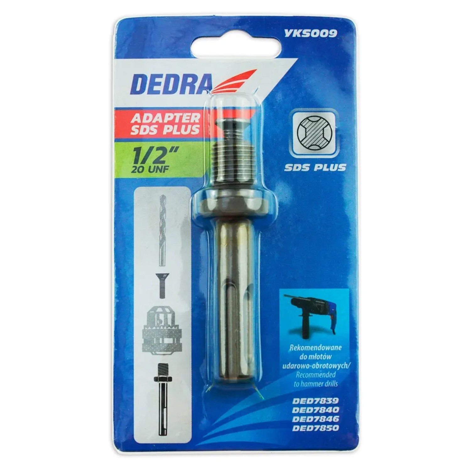 Adapter SDS plus do uchwytu wiertarskiego 1/2" 20UNF