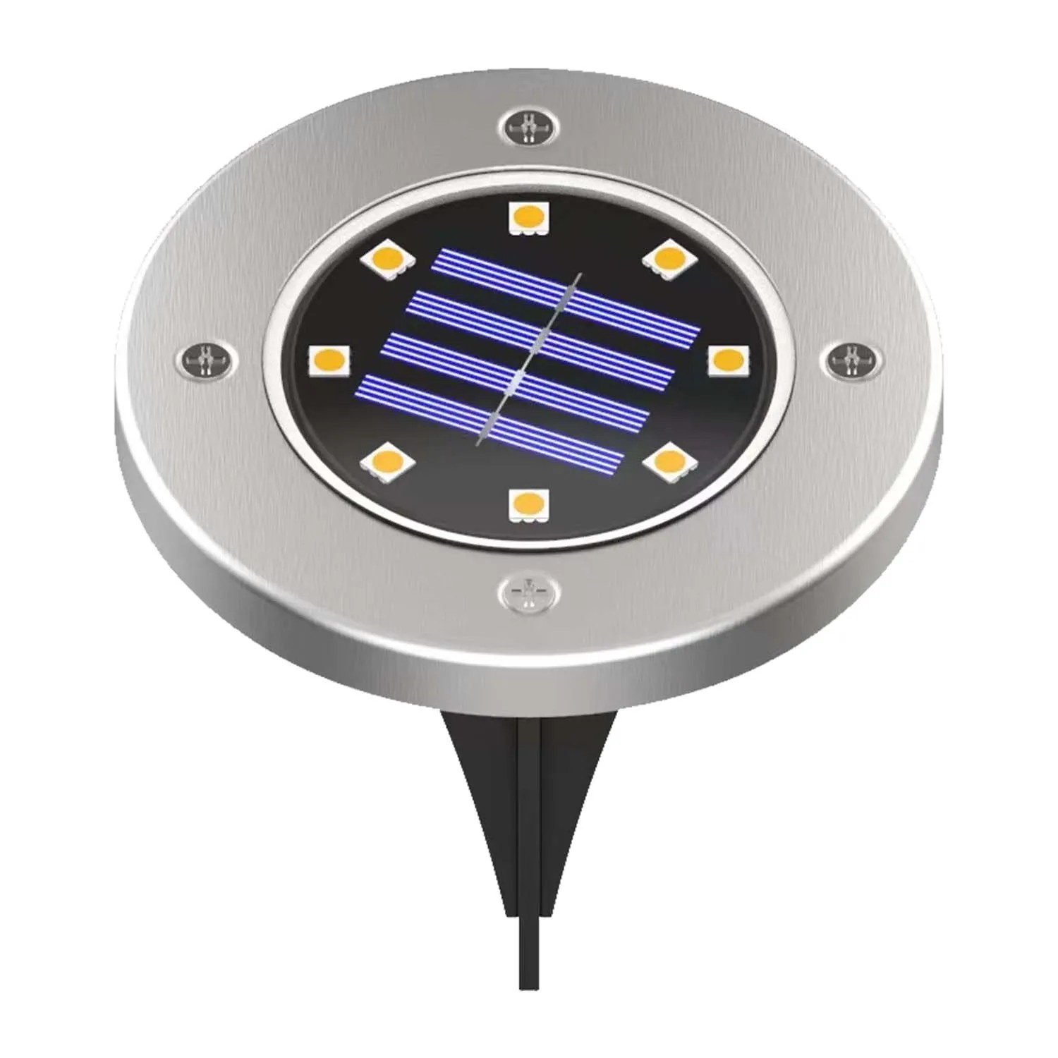 Eko-Light Lampa solarna Deck 0,06W 3000K 2lm IP44 srebrna