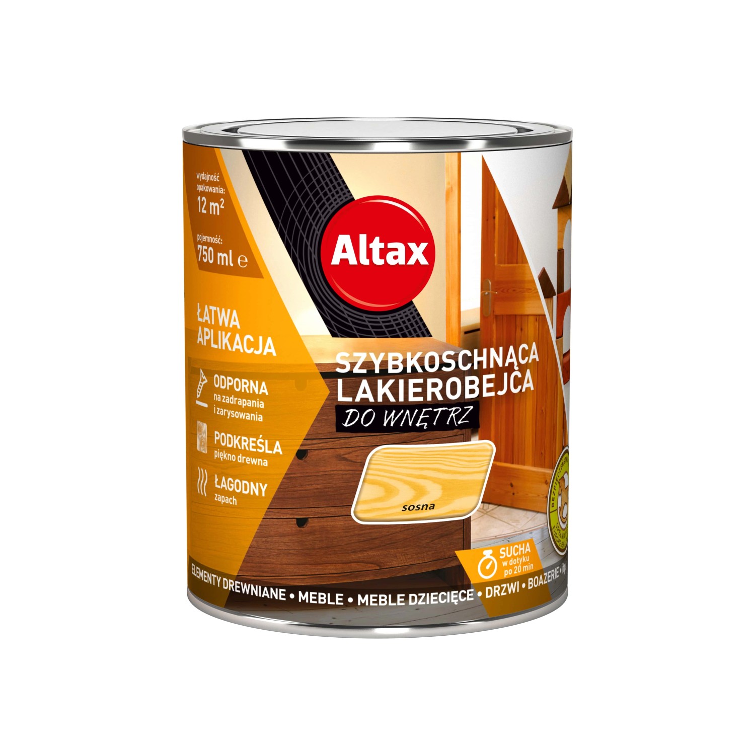 Altax Lakierobejca szybkoschnąca sosna 750 ml