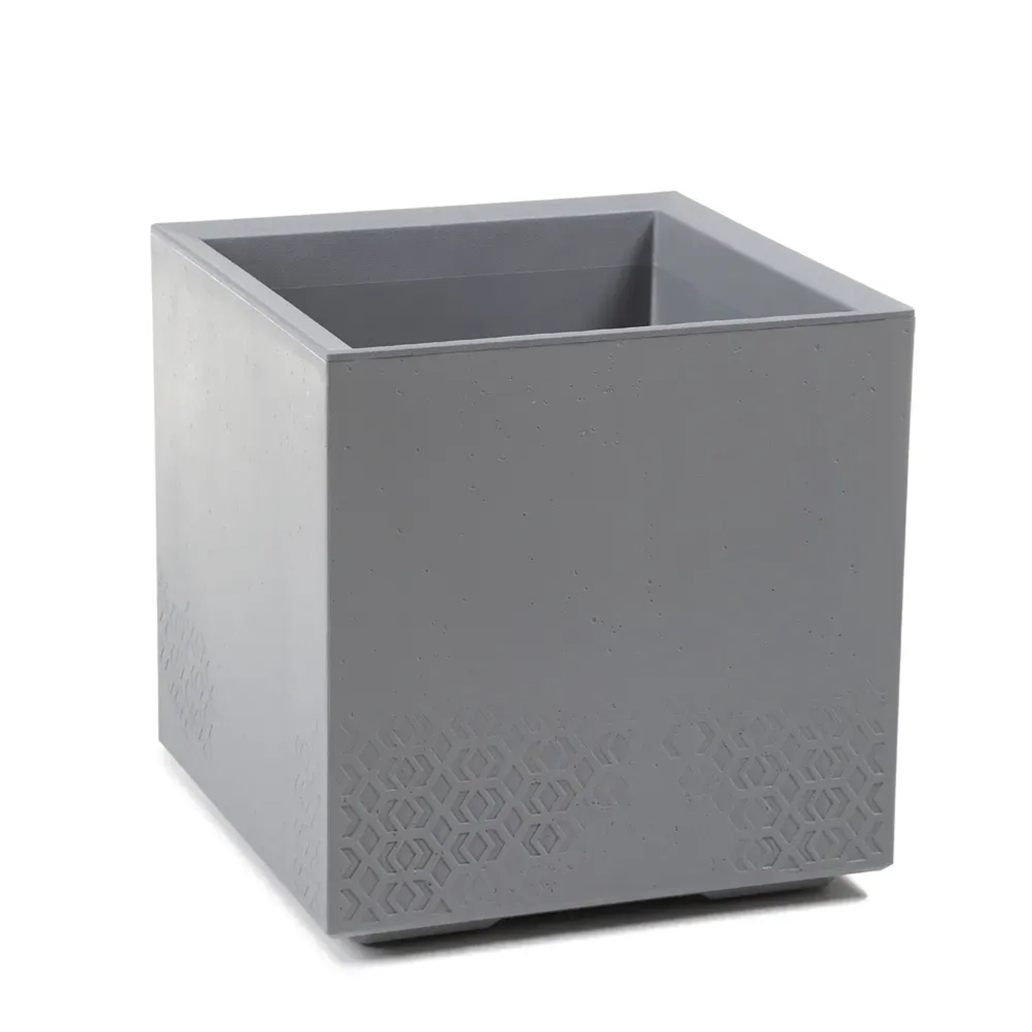 Kwietnik Karo recycled szary - 40 cm