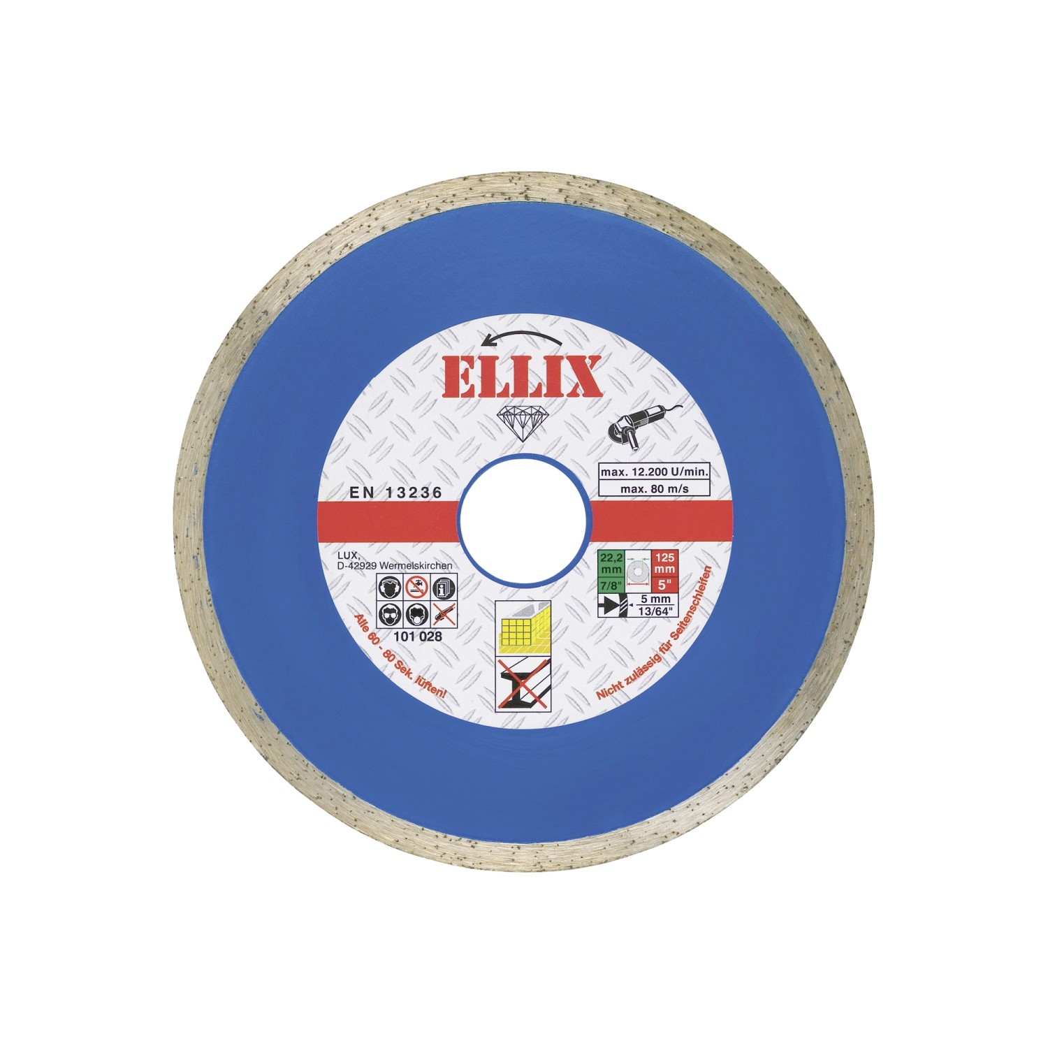 Ellix Tarcza diamentowa do cięcia glazury 125 mm