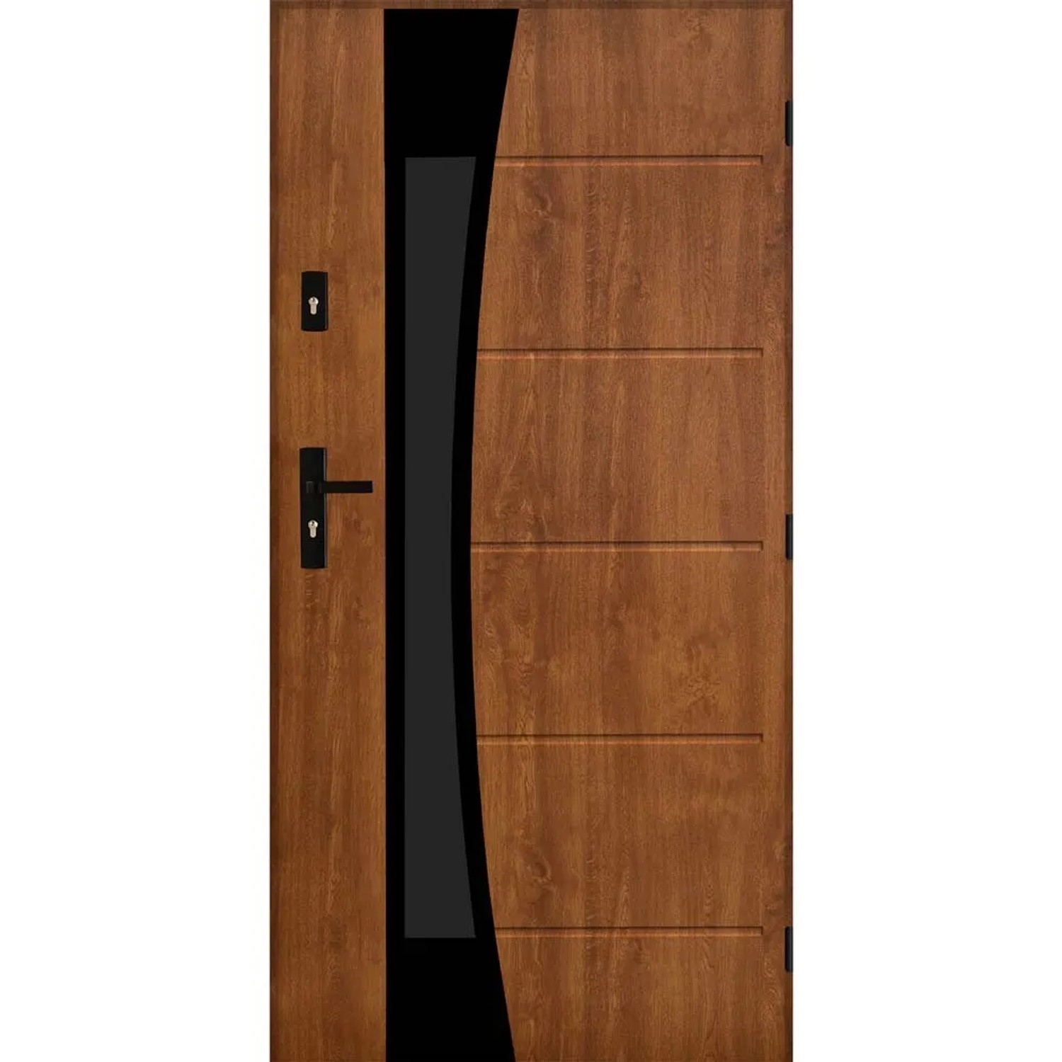 Drzwi zewnętrzne stalowe Almeria 2 złoty dąb 90P