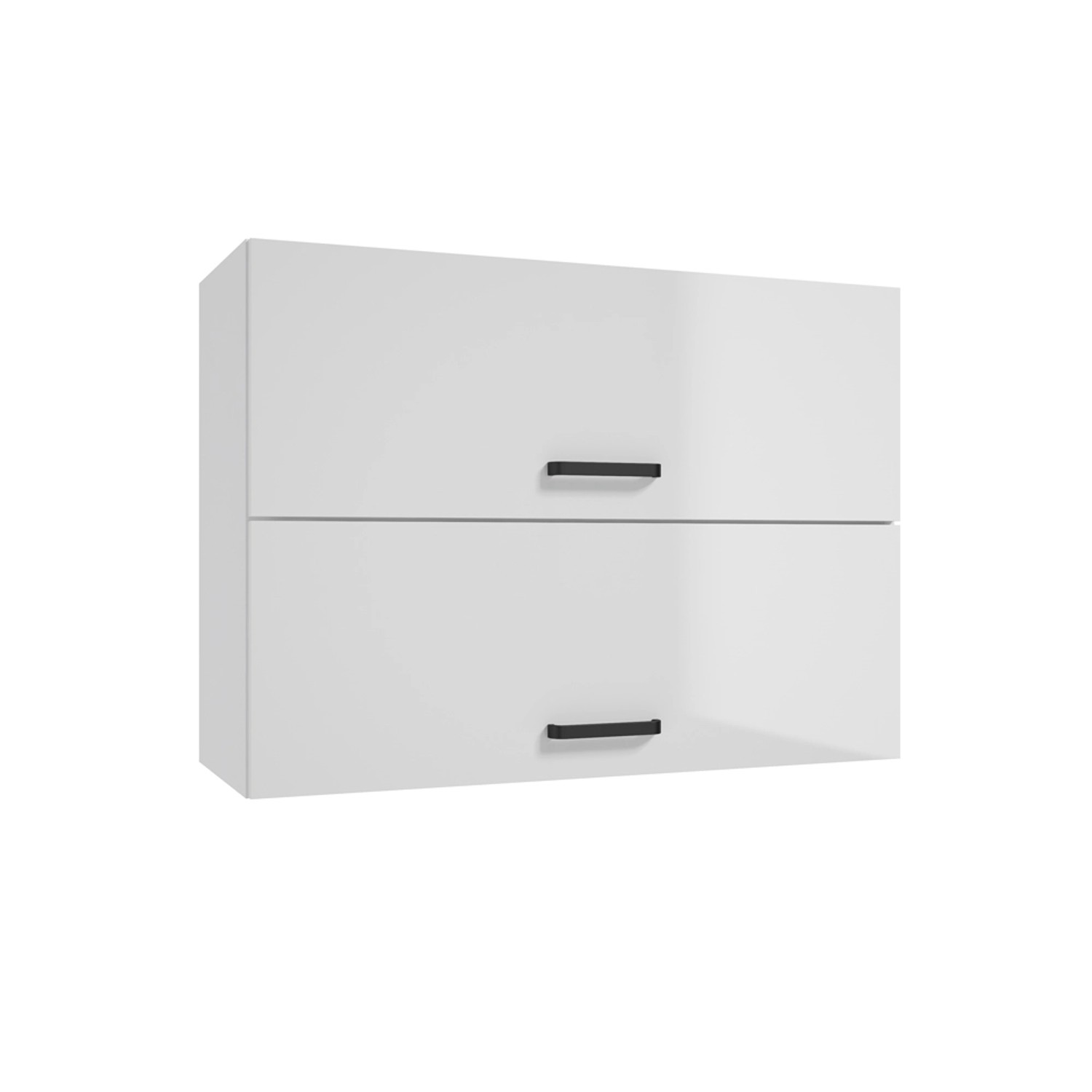 Defra Szafka kuchenna górna podwójna NAPOLI biel/czarny 80 cm