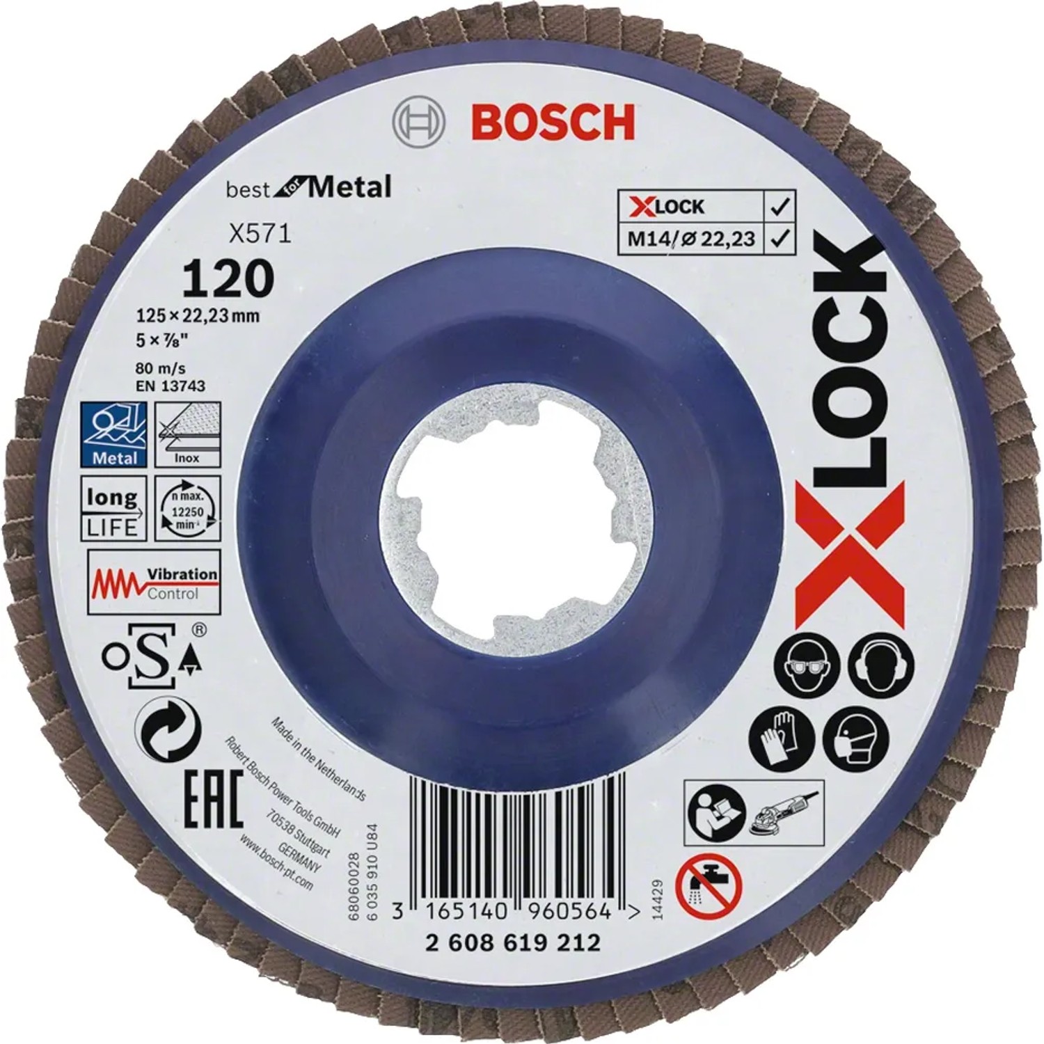 Bosch Professional Tarcza listkowa X-lock G120 do metalu 125 mm