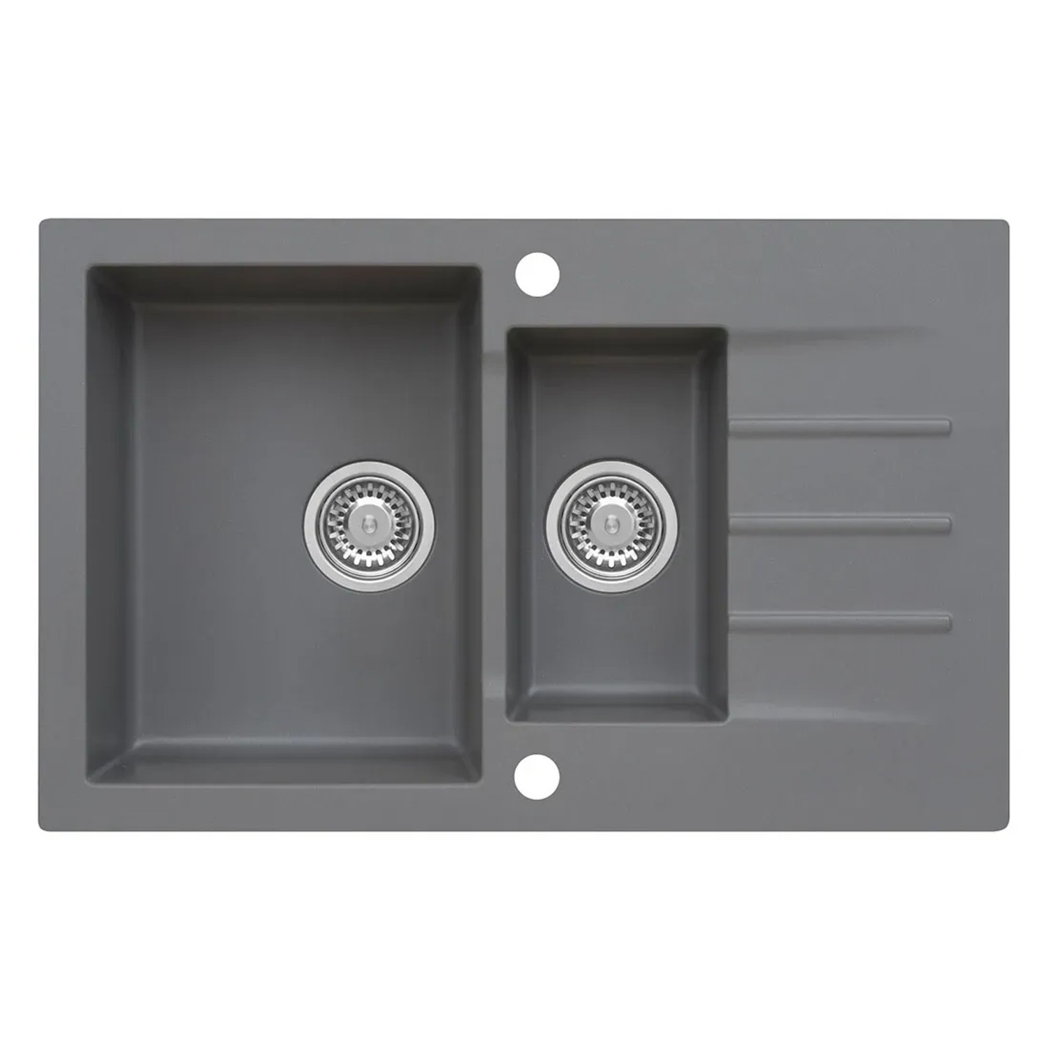 Zlewozmywak Mojito 1,5-kom. z półociekaczem, szary 79x50 cm