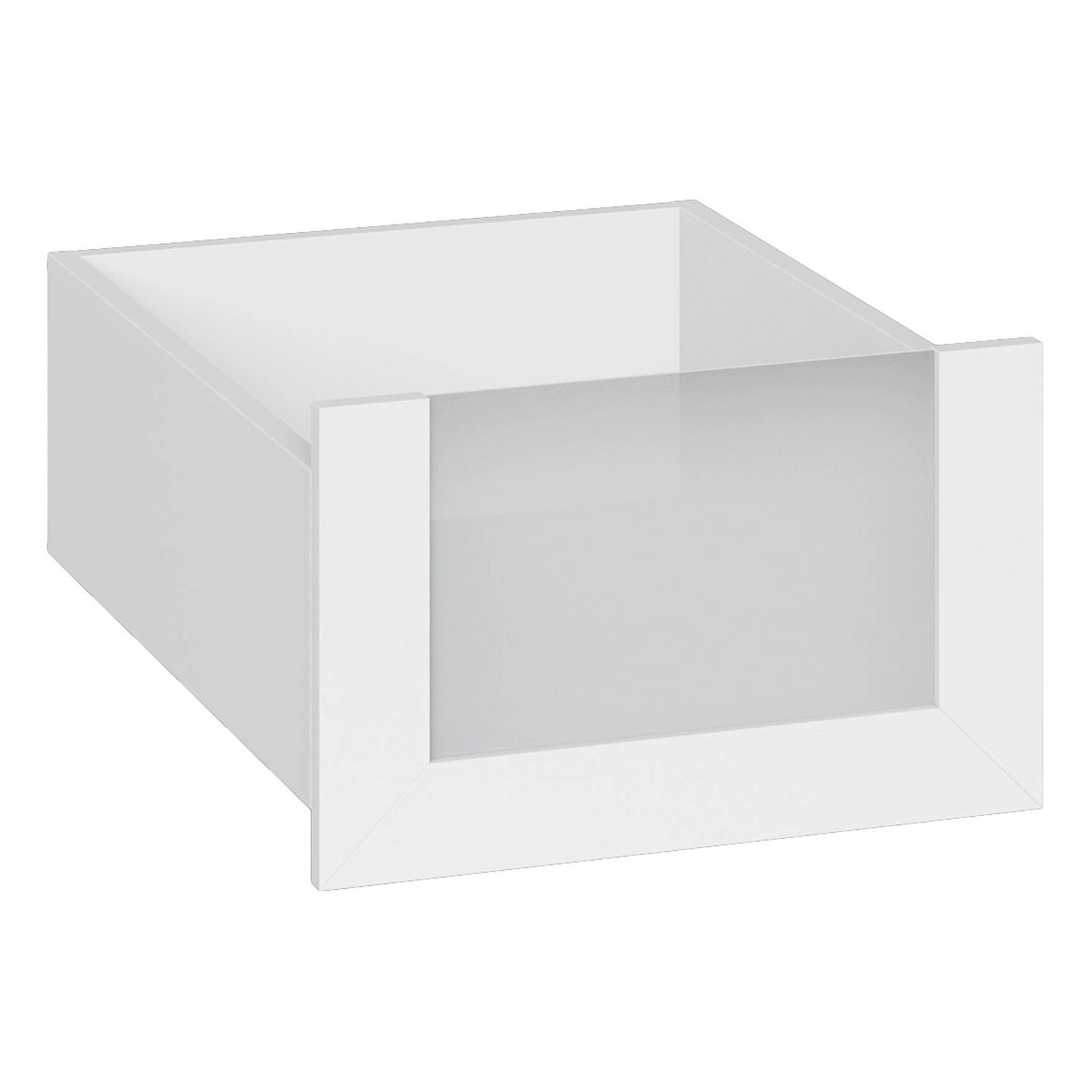 Szuflada biała ze szklanym frontem 50 x 25 cm Garderoby/Szafy Modułowe
