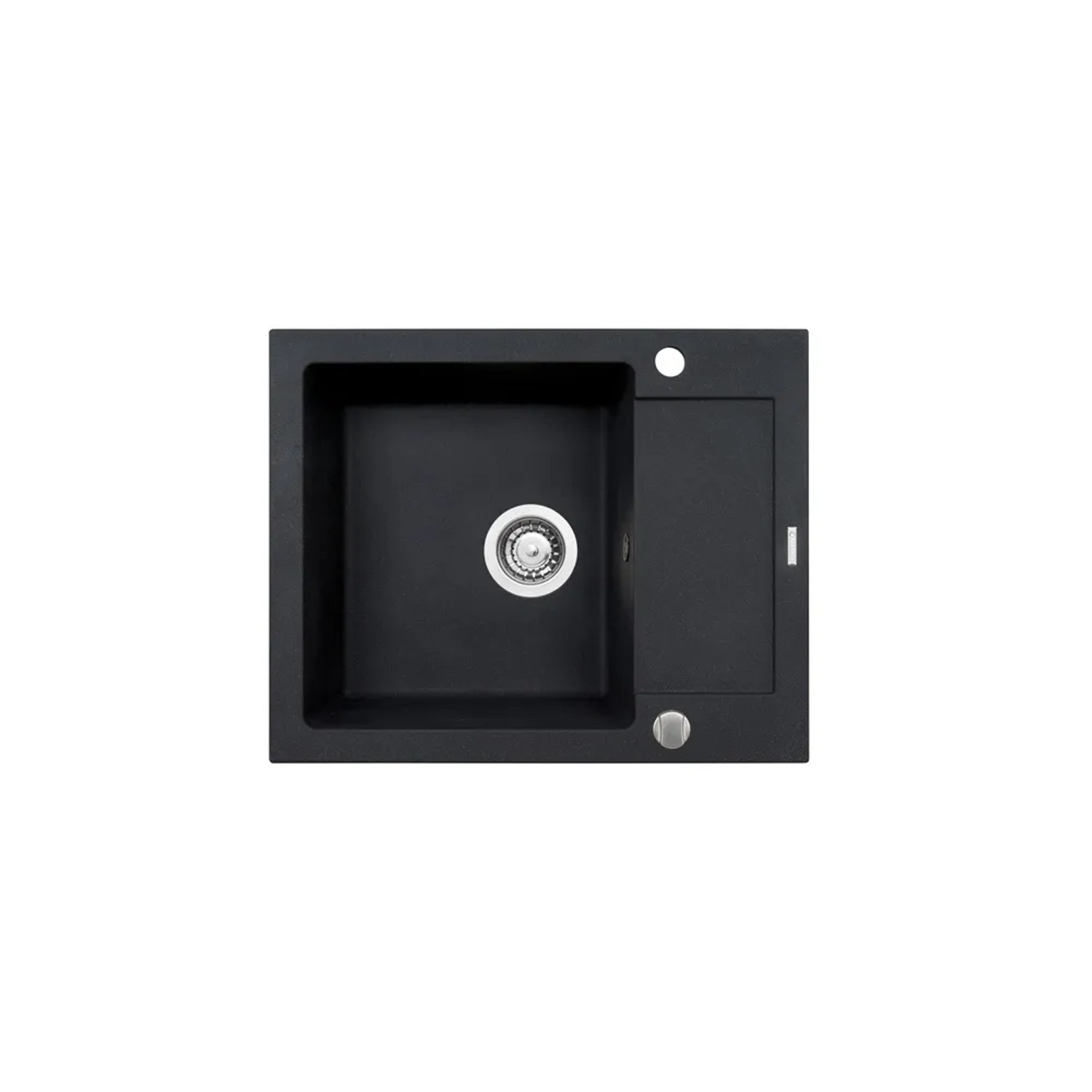 Pyramis Zlewozmywak Poros 1-kom. czarny 62x50 cm