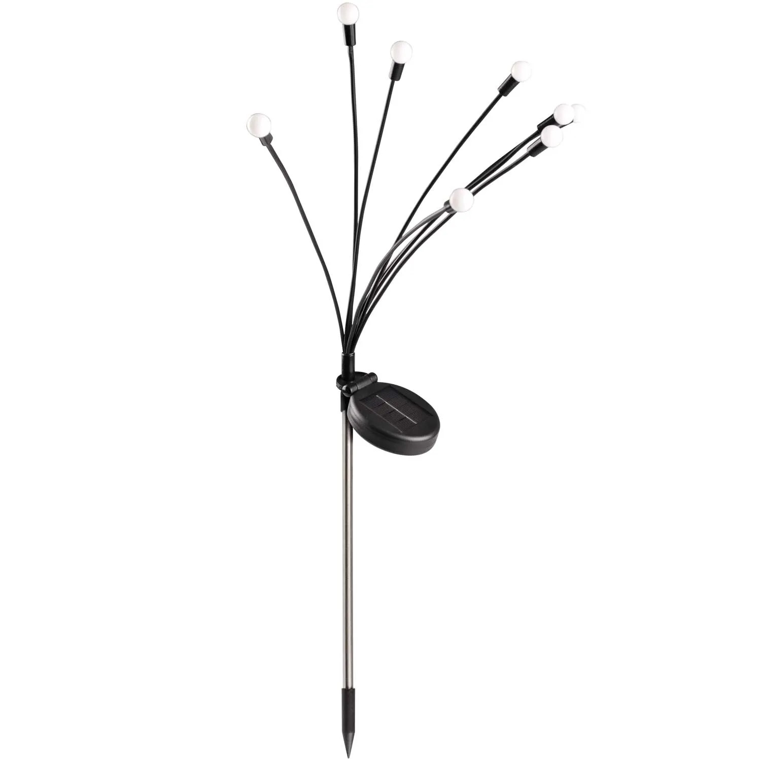 GoldLux Lampa solarna 8xLED FIORINI RGB IP44 srebrno-czarna