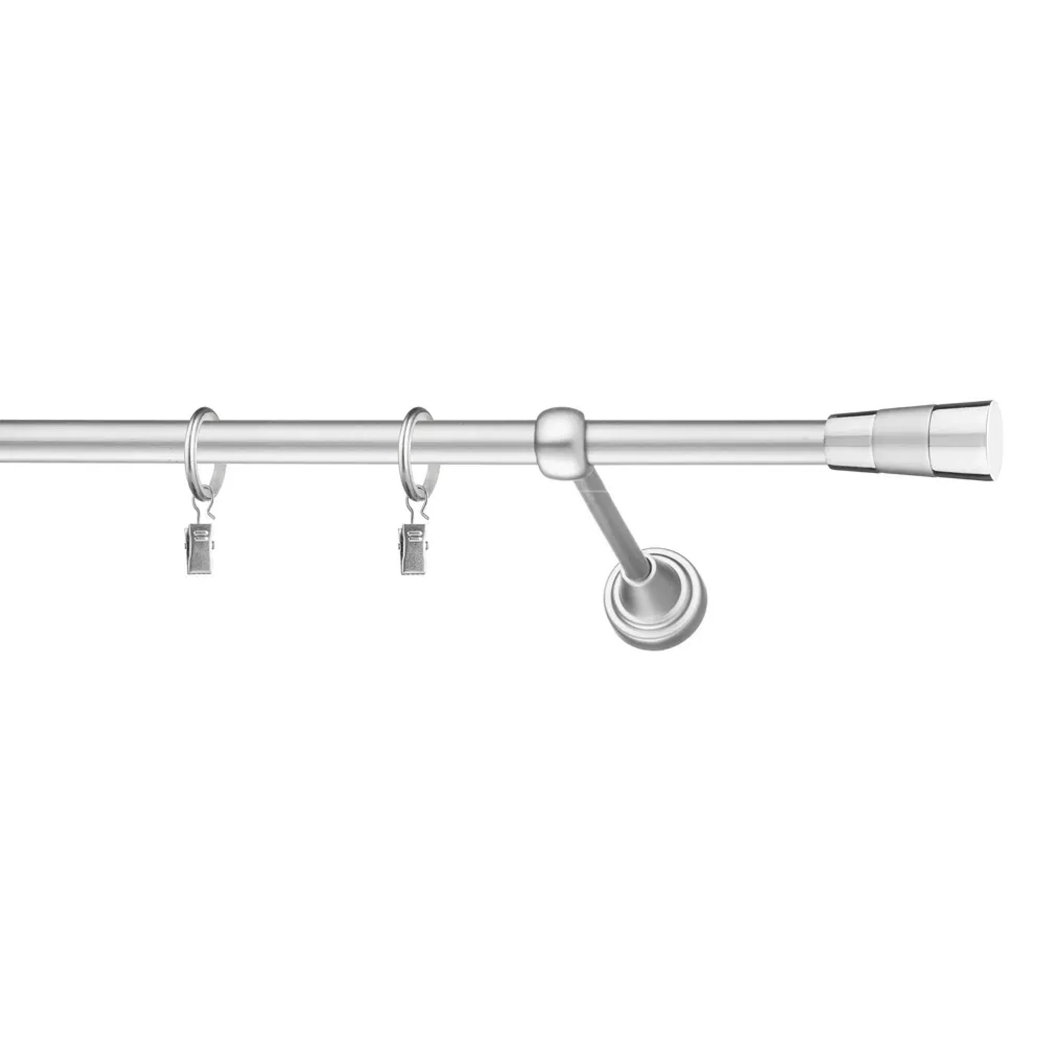 Karnisz DORIS pojedynczy 16 mm chrom mat 200 cm