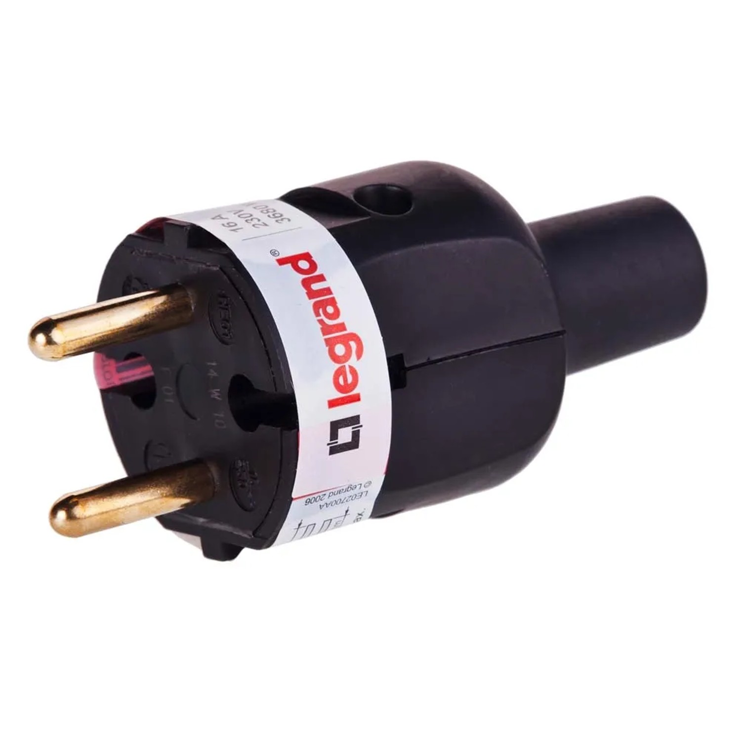 Legrand Wtyczka gumowa 2P 16 A czarna