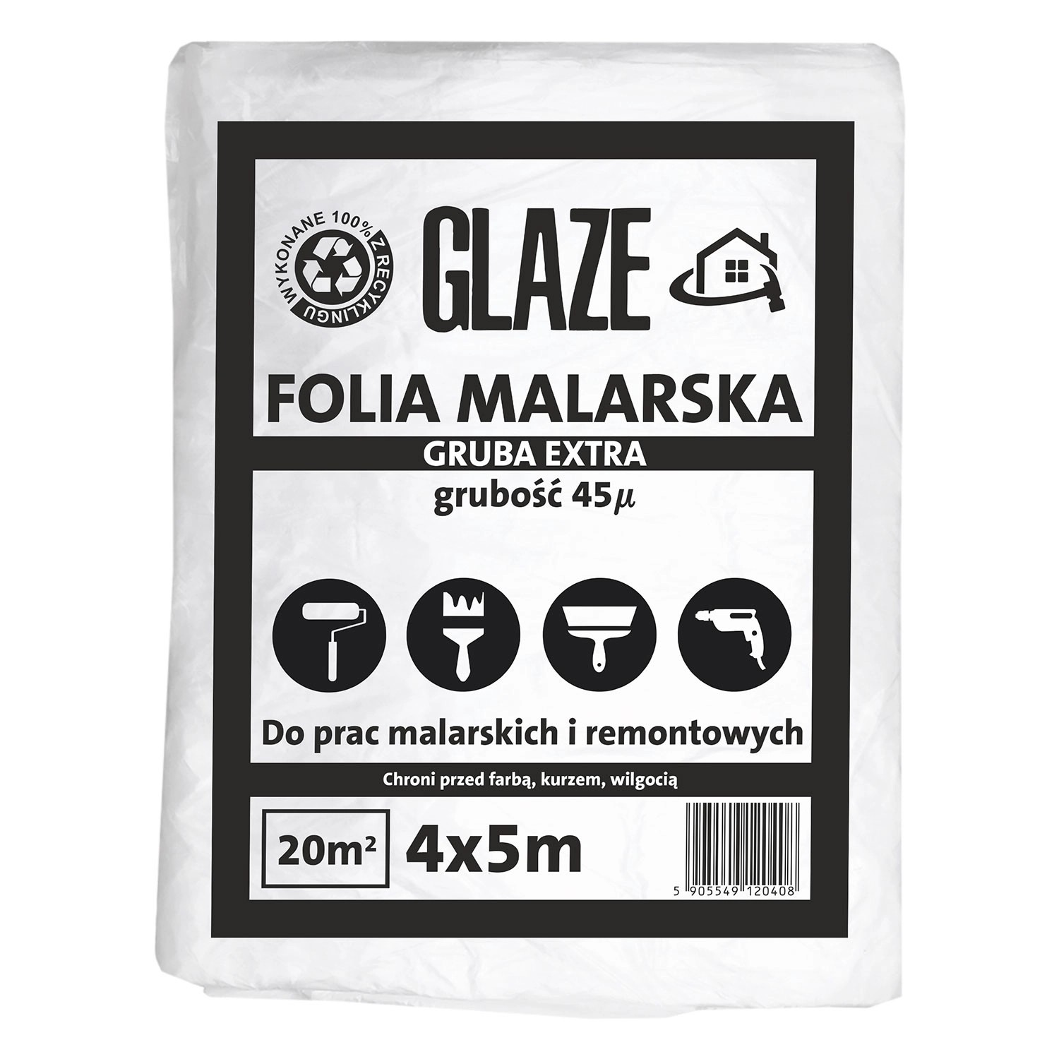 Folia Malarska Glaze extra gruba 45 mik. 4 x 5 m