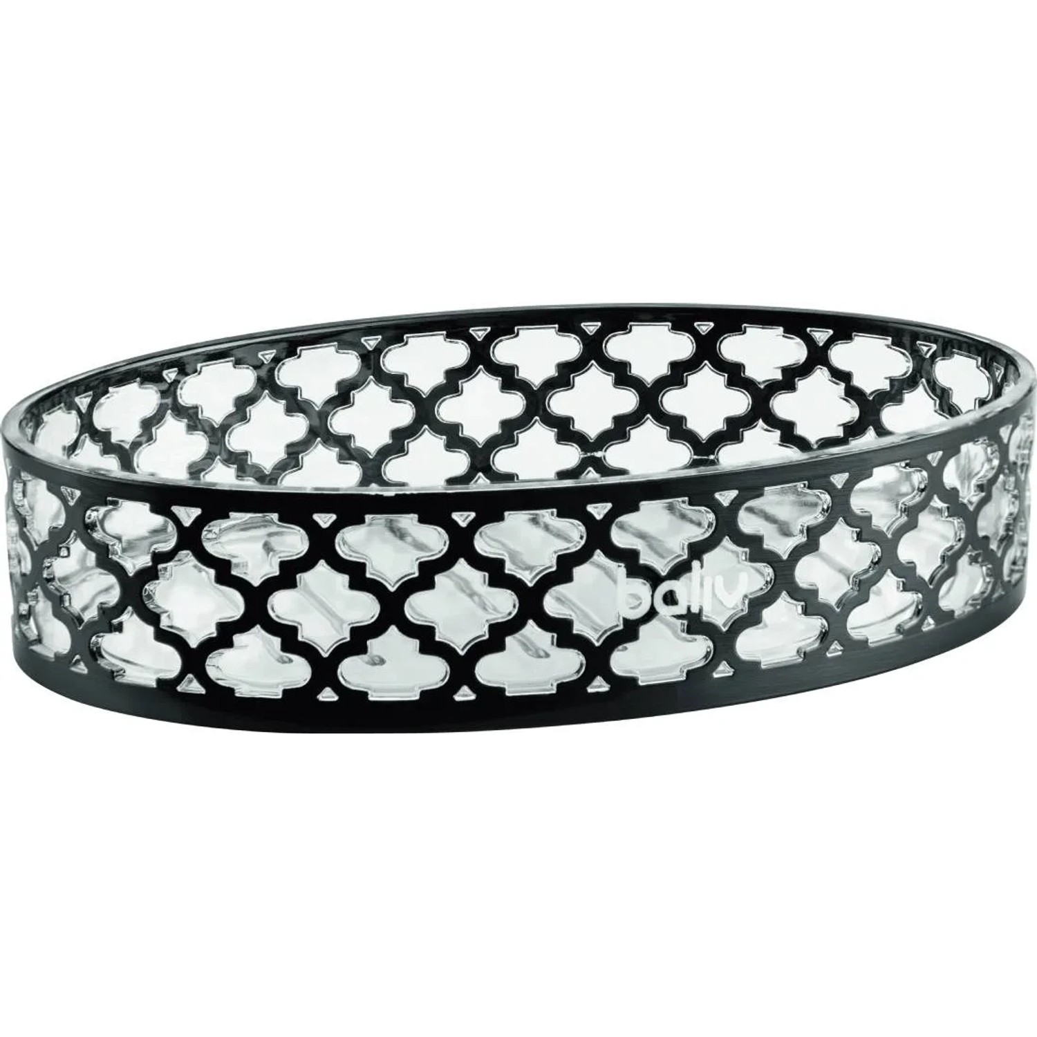 Baliv Mydelniczka transparentna z czarnym wzorem