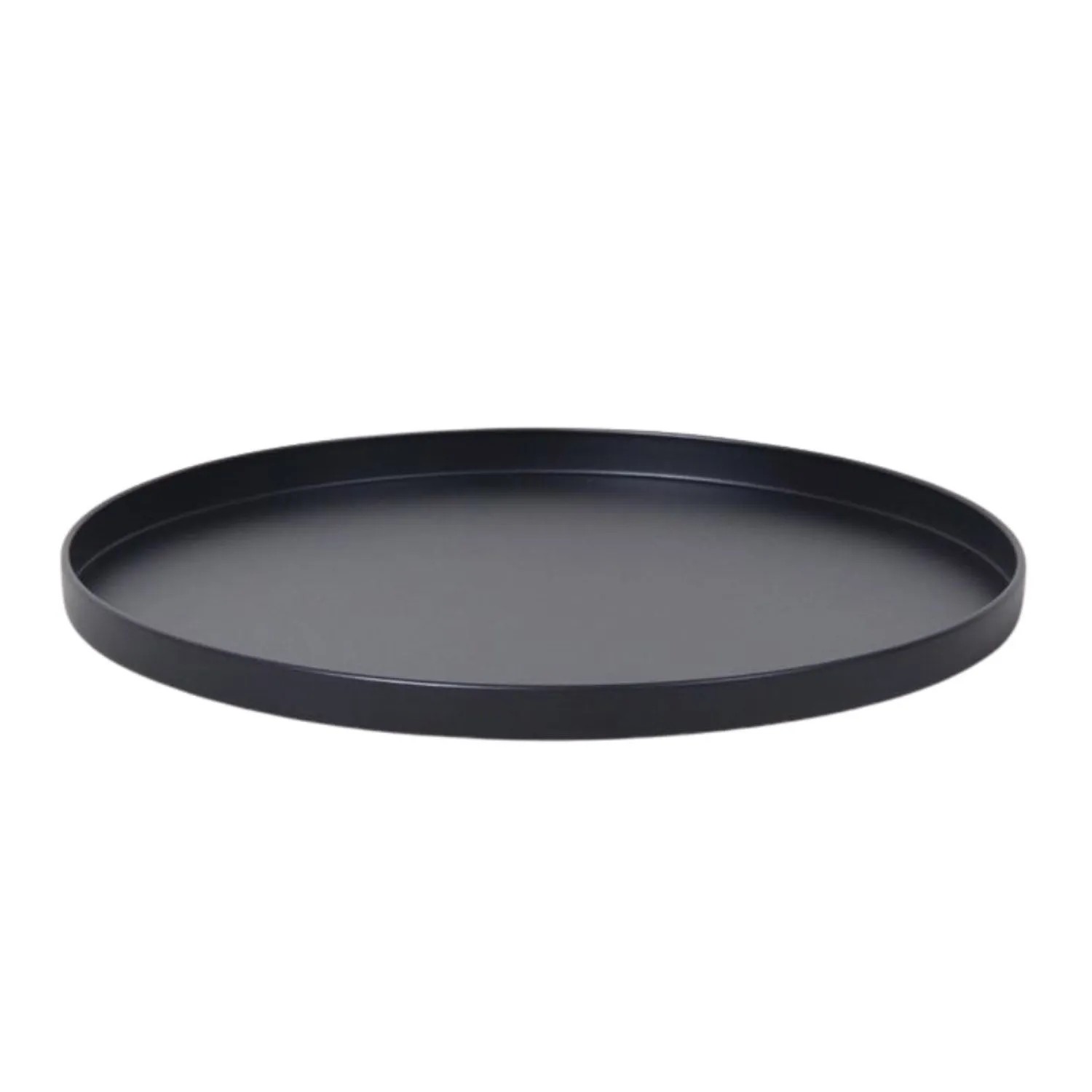 Patera metalowa na świece czarna - 32 cm