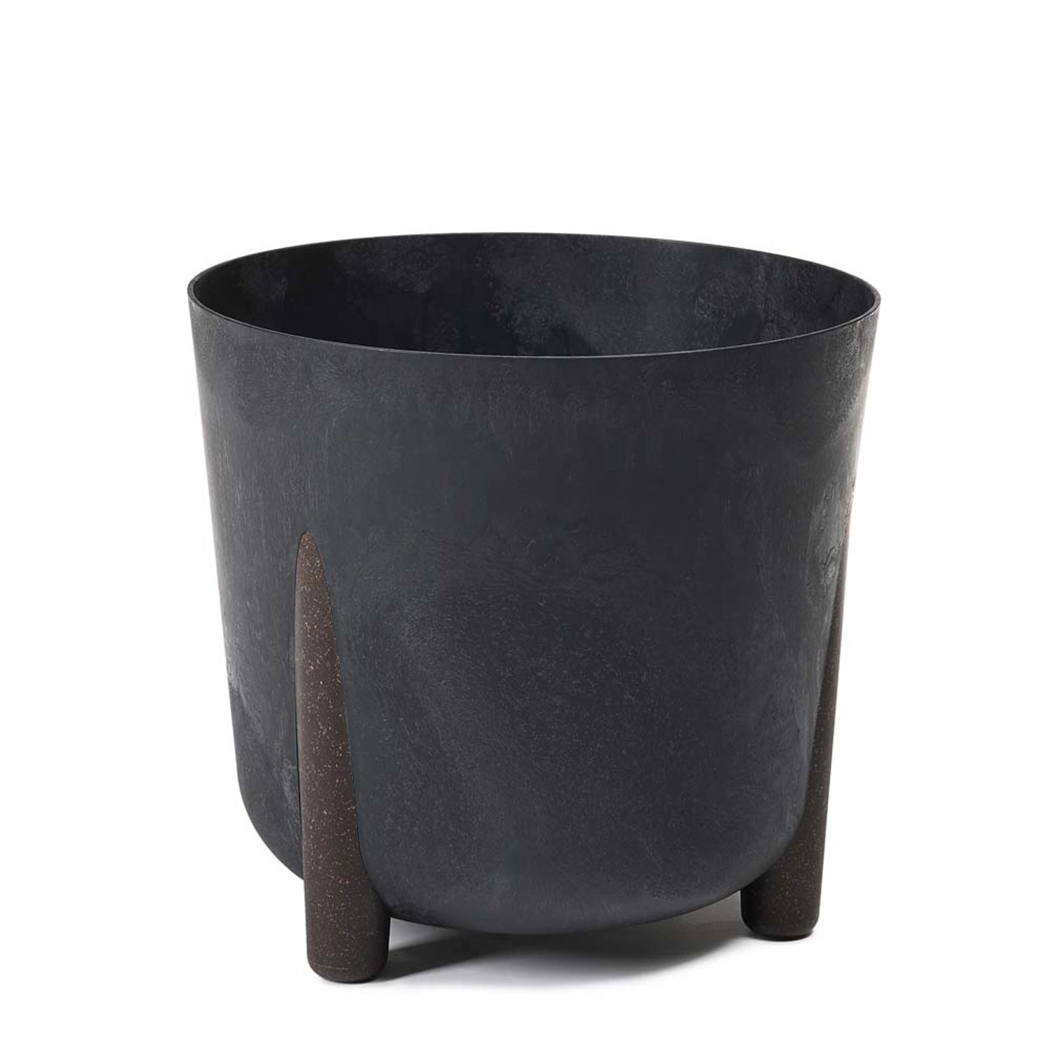 Donica Frida recycled czarna z efektem betonu - 30 cm