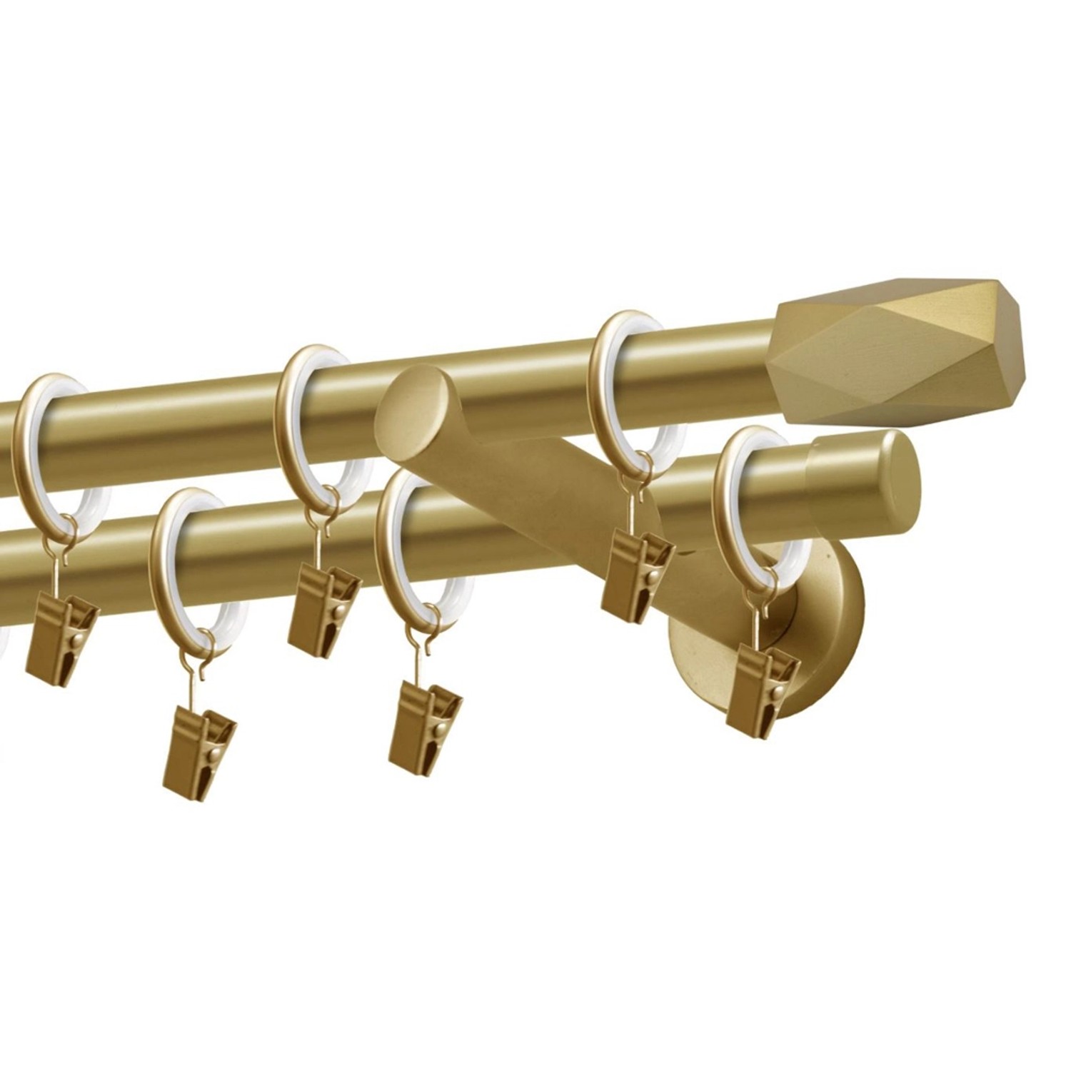 Gardinia Karnisz HEX podwójny 19 mm złoty 240 cm