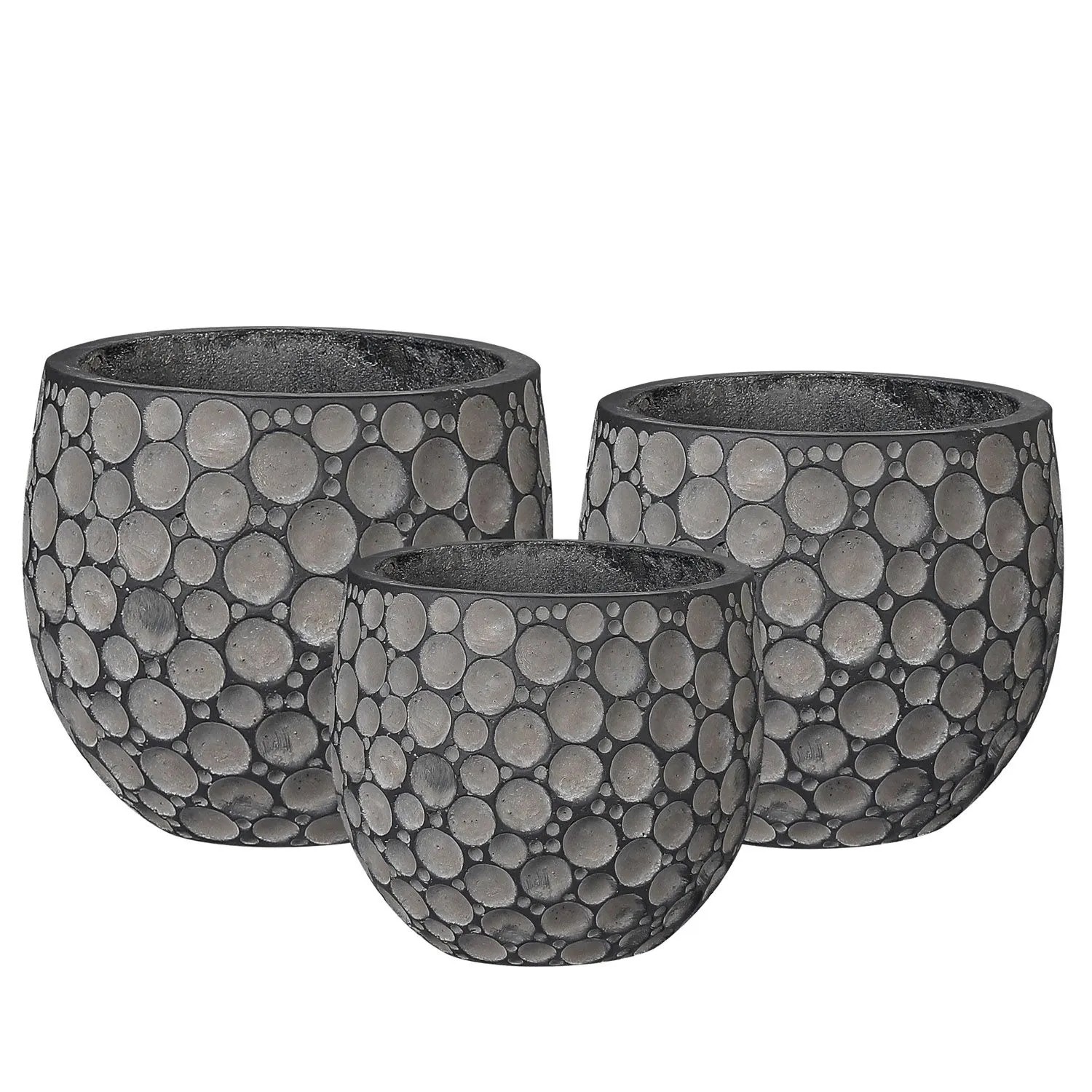 Donice Toluca szare komplet 3 szt.