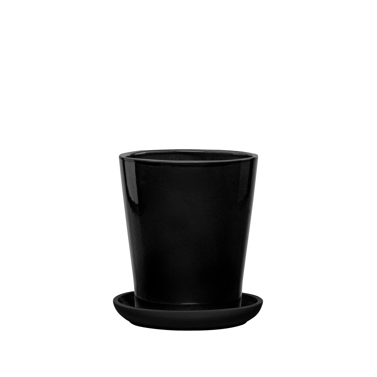 Donica z podstawką Irma czarna - 31 cm