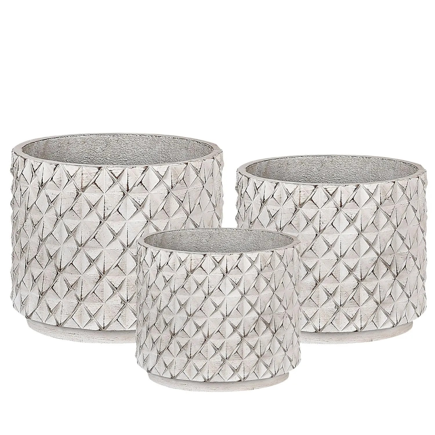 Donice Merida białe komplet 3 szt.