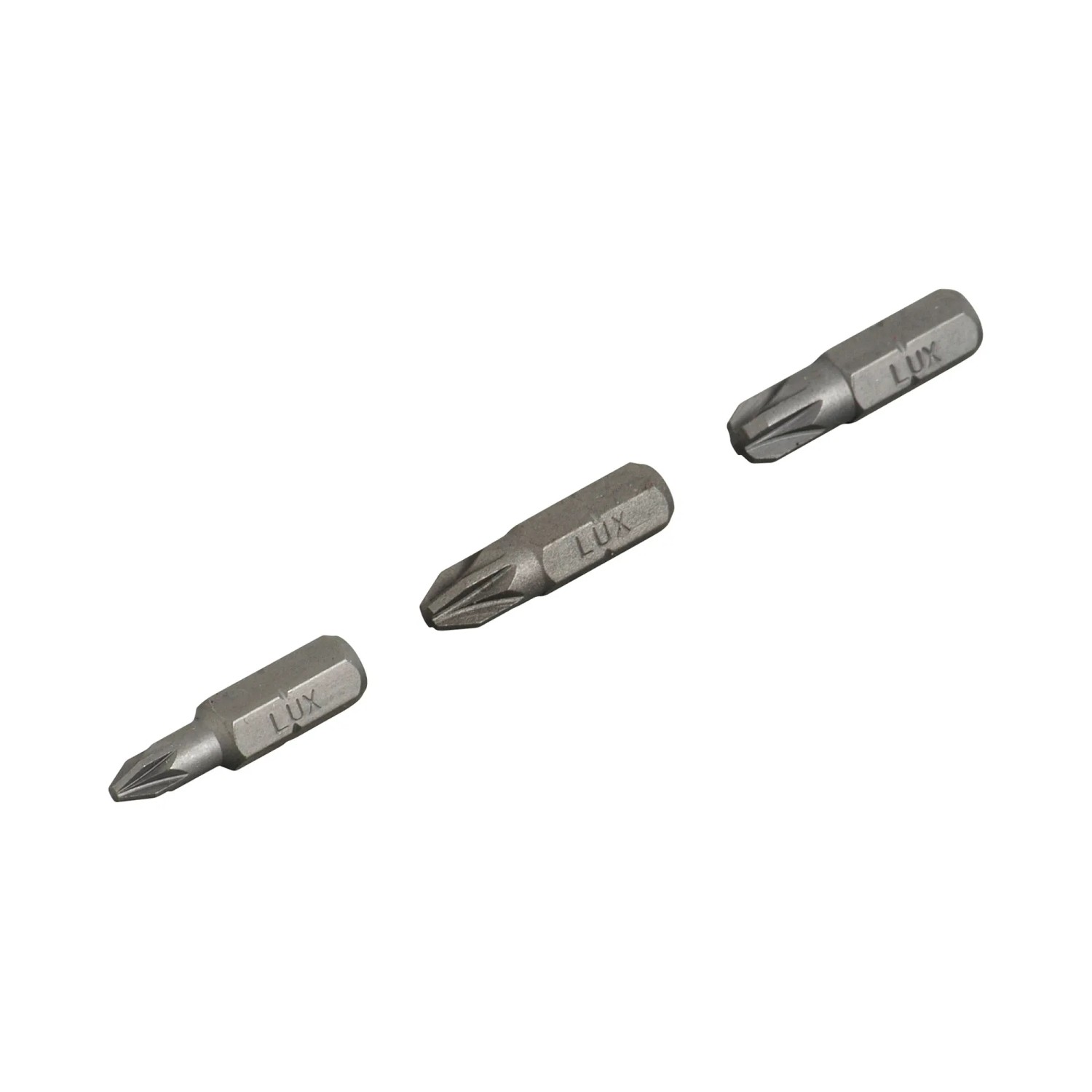 LUX-TOOLS Zestaw bitów krzyżakowych PZ 1, 2, 3 3 sztuki