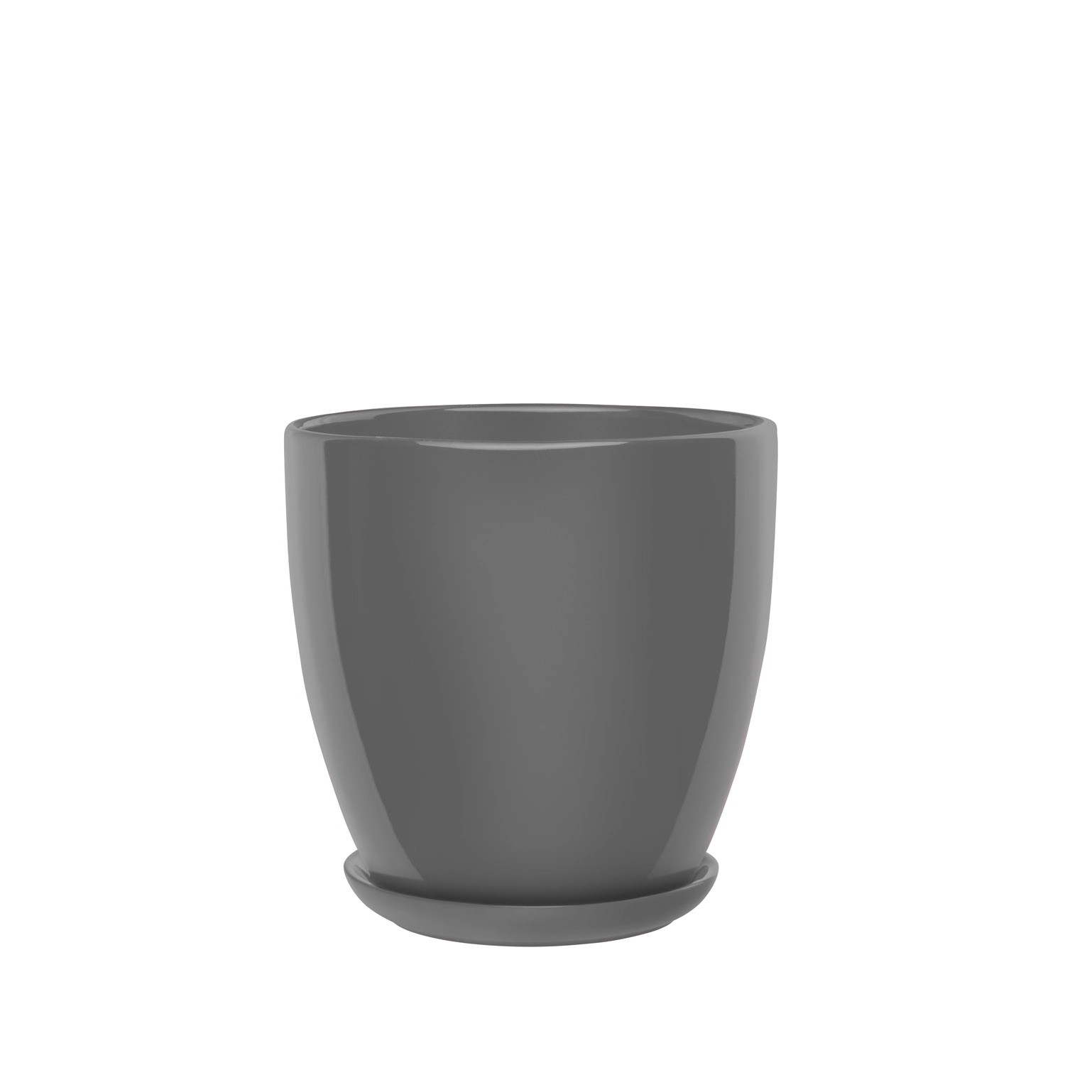 Donica z podstawką Sofia szara cementowa - 37 cm