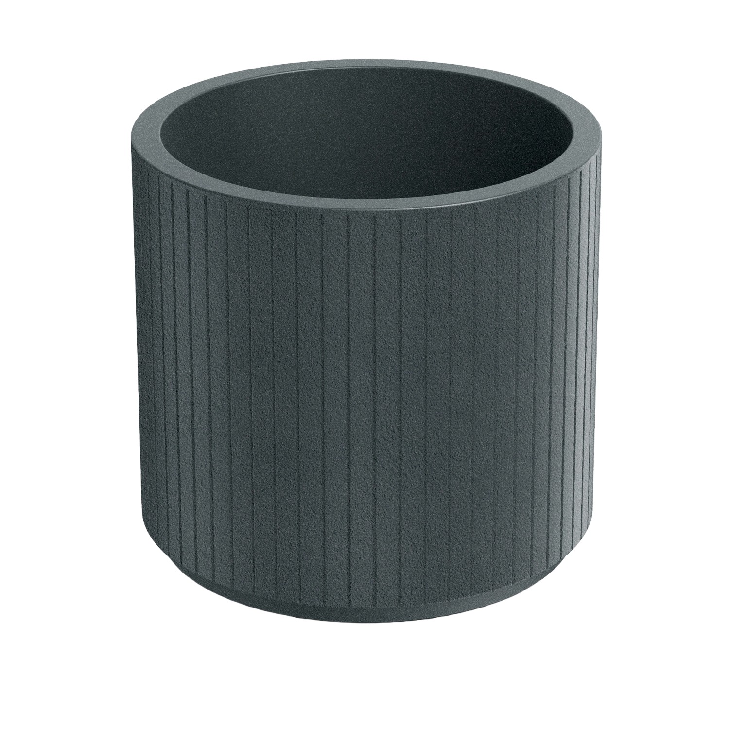 Prosperplast Donica Coro Ethick Round grafitowa - 40x40x36 cm