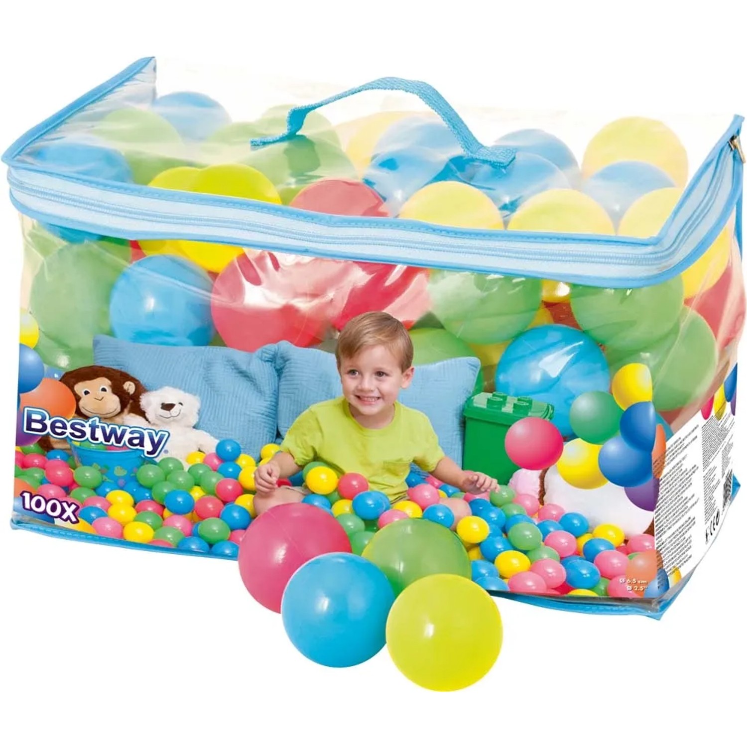 Piłki do zabawy 100 szt. róż.kol