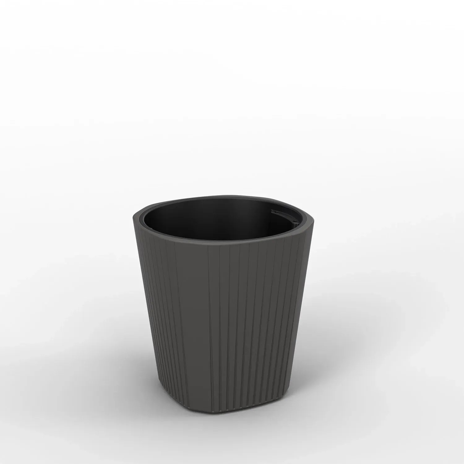 Donica Muza niska antracyt - śr. 39 cm