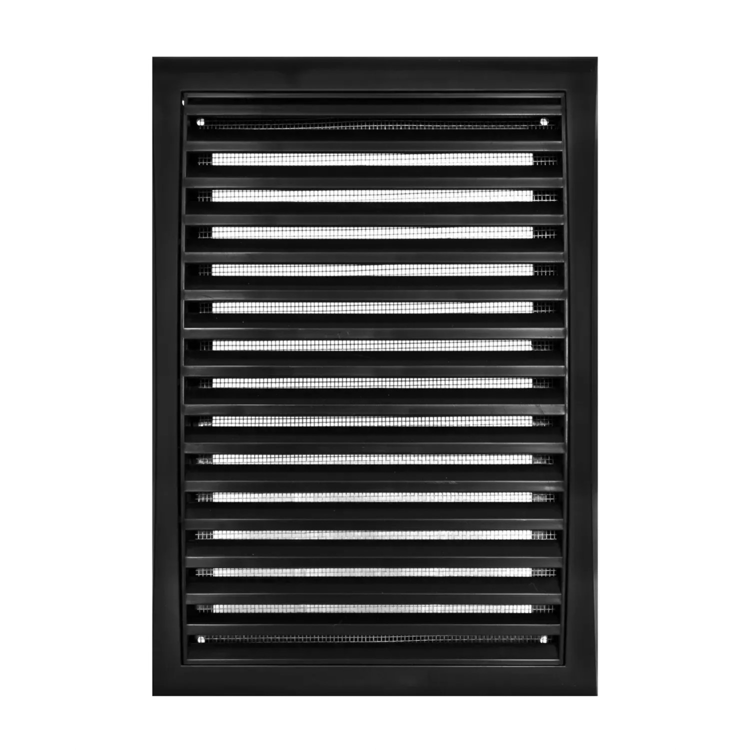Vents Kratka wentylacyjna z siatką czarna 17,2x24,7 cm