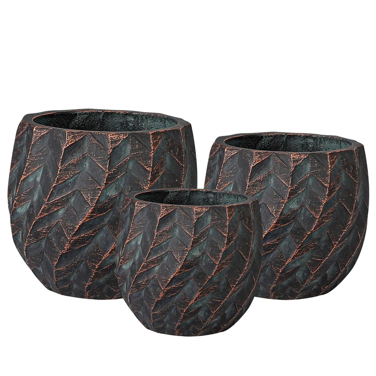 Donice Kotor morskie pozłacane komplet 4 szt.