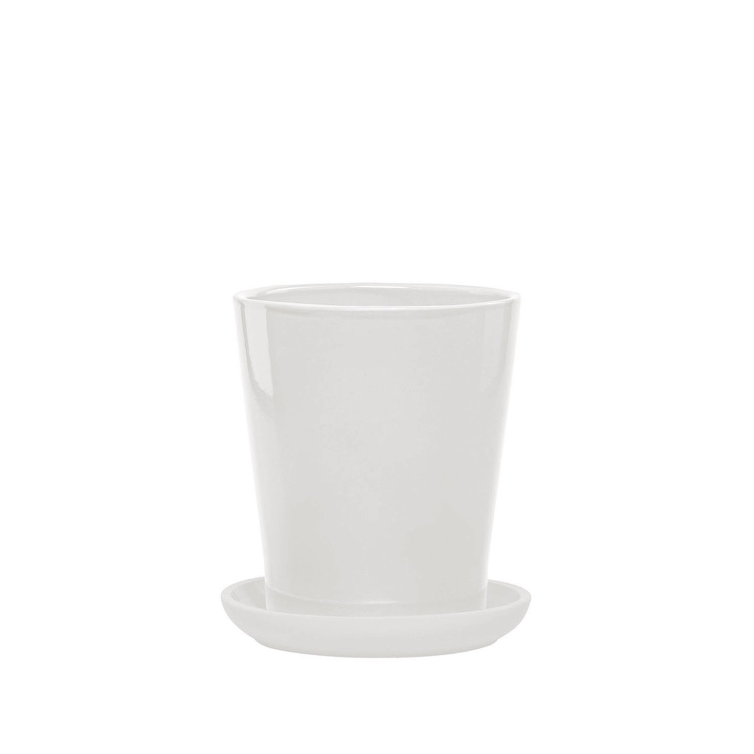 Donica z podstawką Irma biała - 31 cm