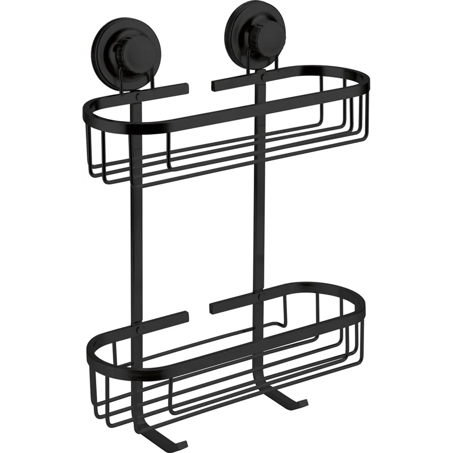 BALIV Koszyk łazienkowy DK2-4521 czarny 2 półki