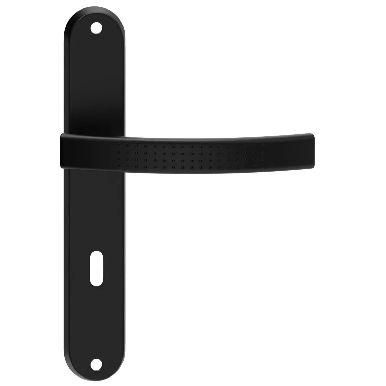 Metal-Bud Klamka Astra z szyldem na klucz czarna 72 mm