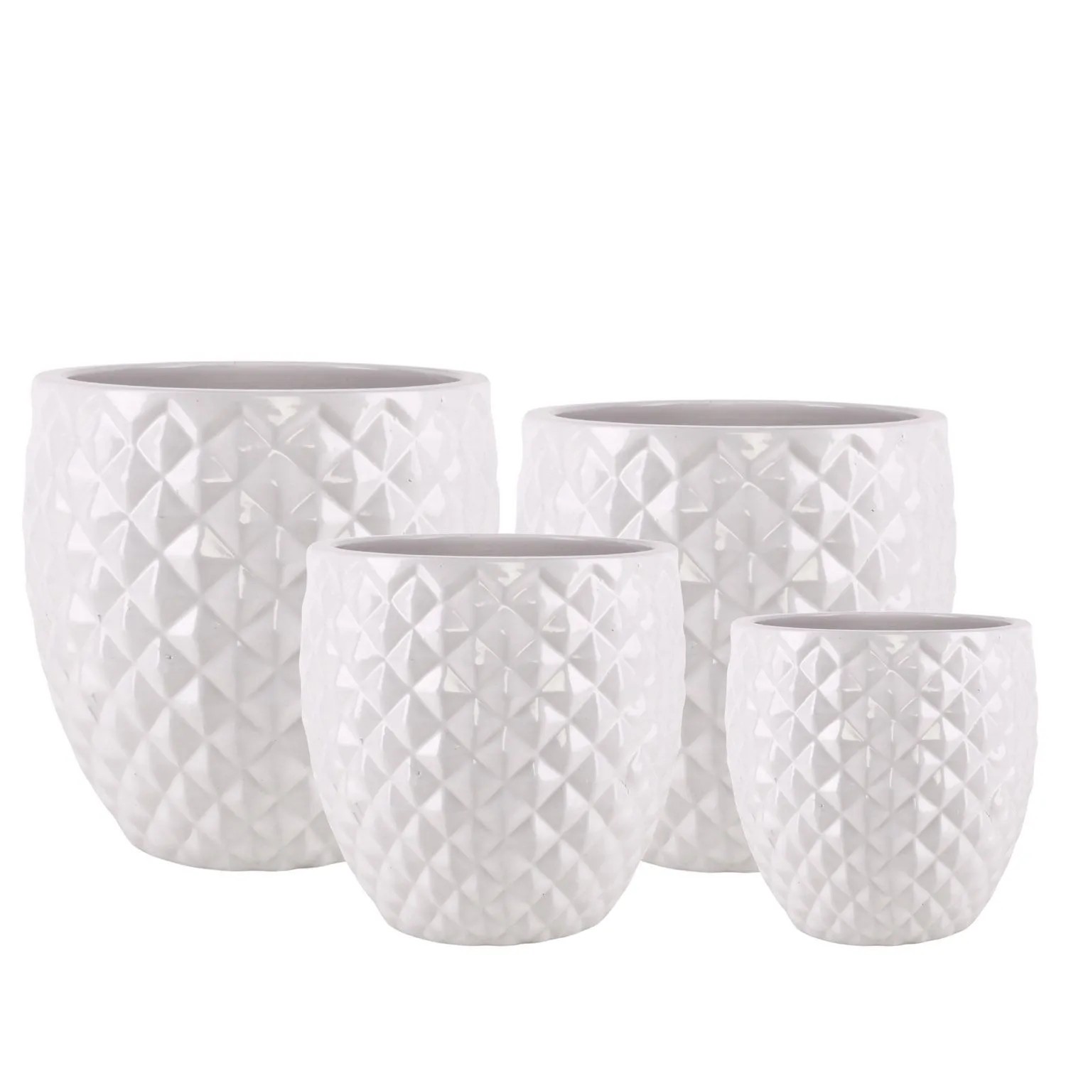 Donice Porto białe komplet 4 szt.