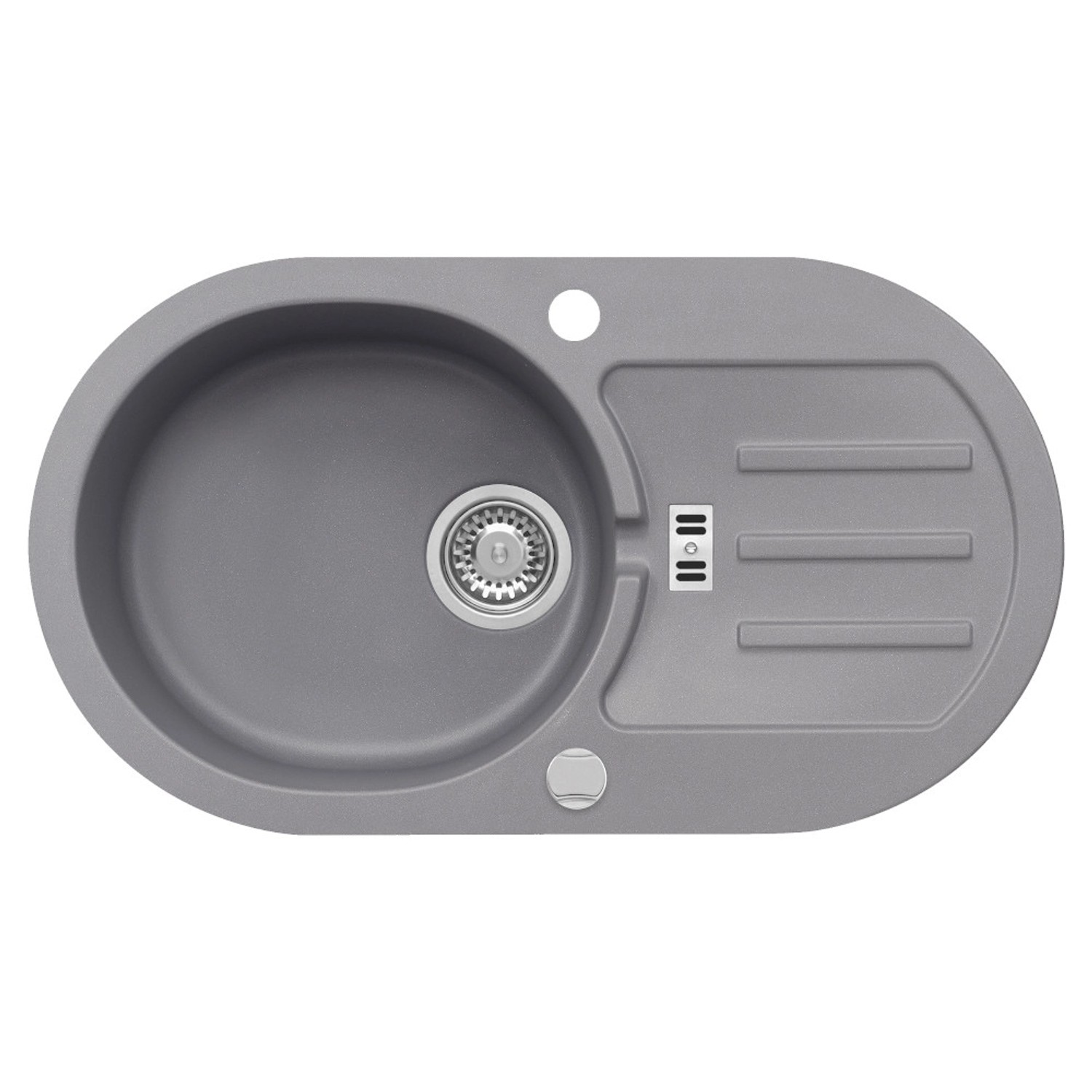 Zlewozmywak Malibu 3 1-kom. moonlight grey 77x43 cm