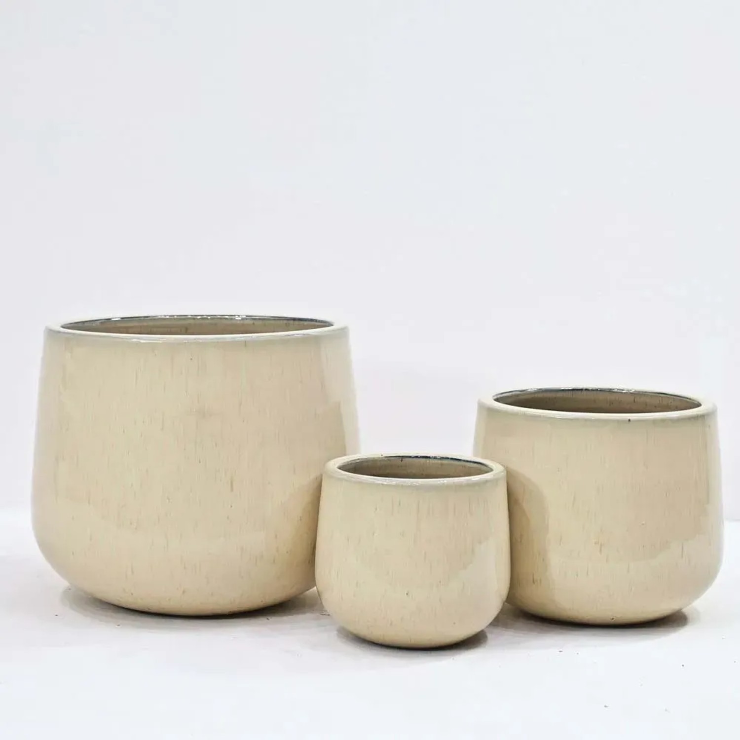 Donica szkliwiona Campana krem - 37 x 31 cm