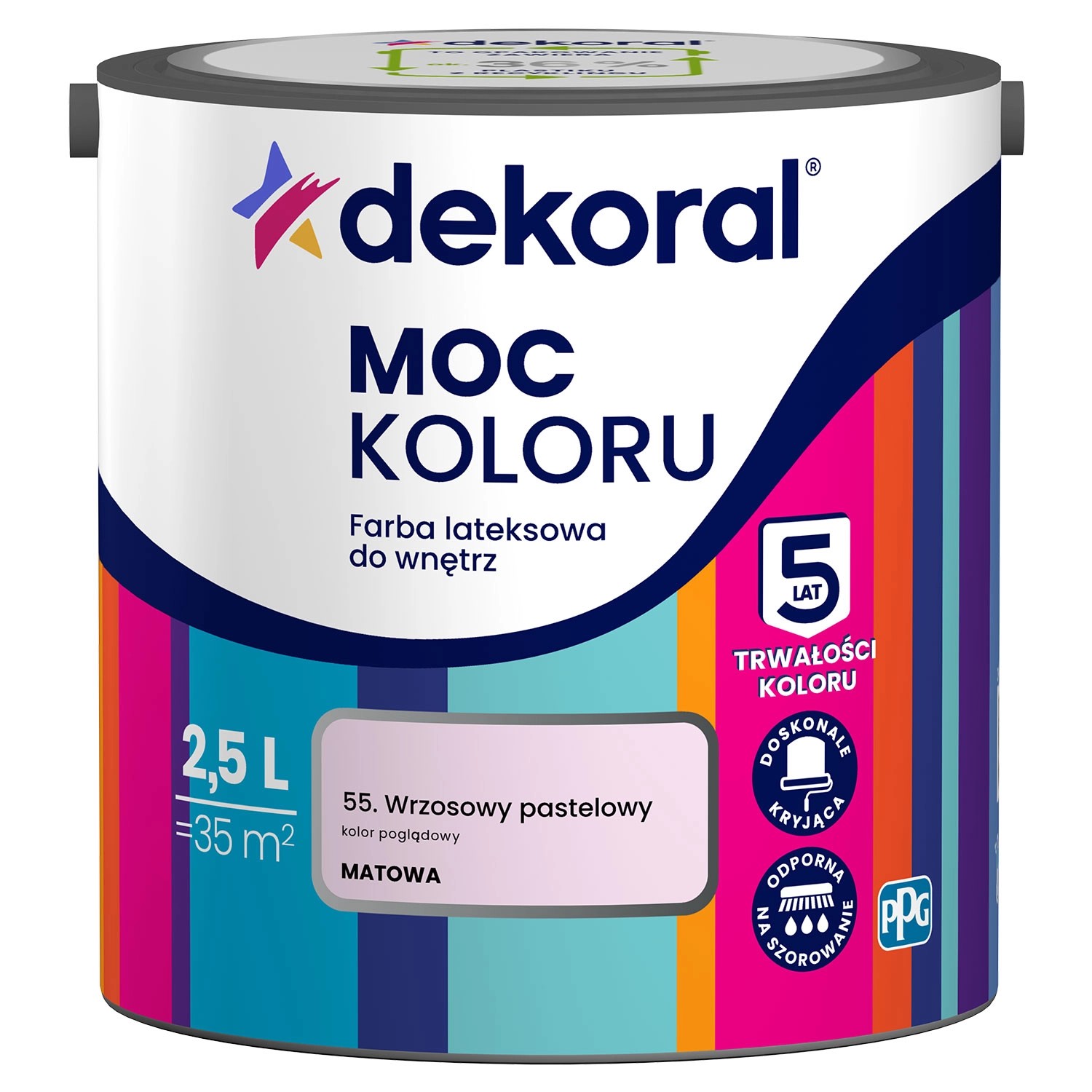 Farba Dekoral Moc Koloru wrzosowy pastelowy 2,5 l