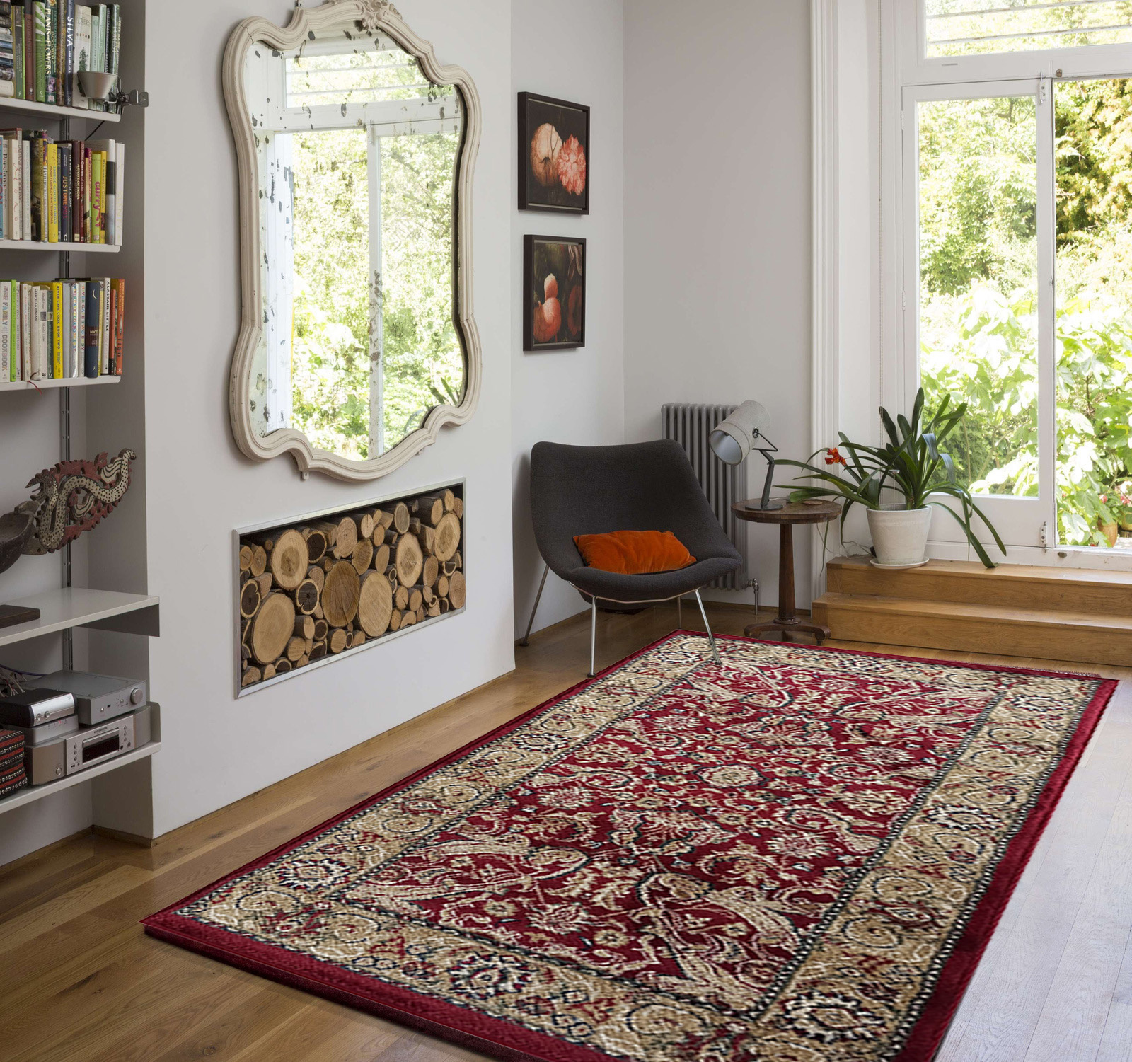 Dywan ekskluzywny czerwony Kashmir New 02